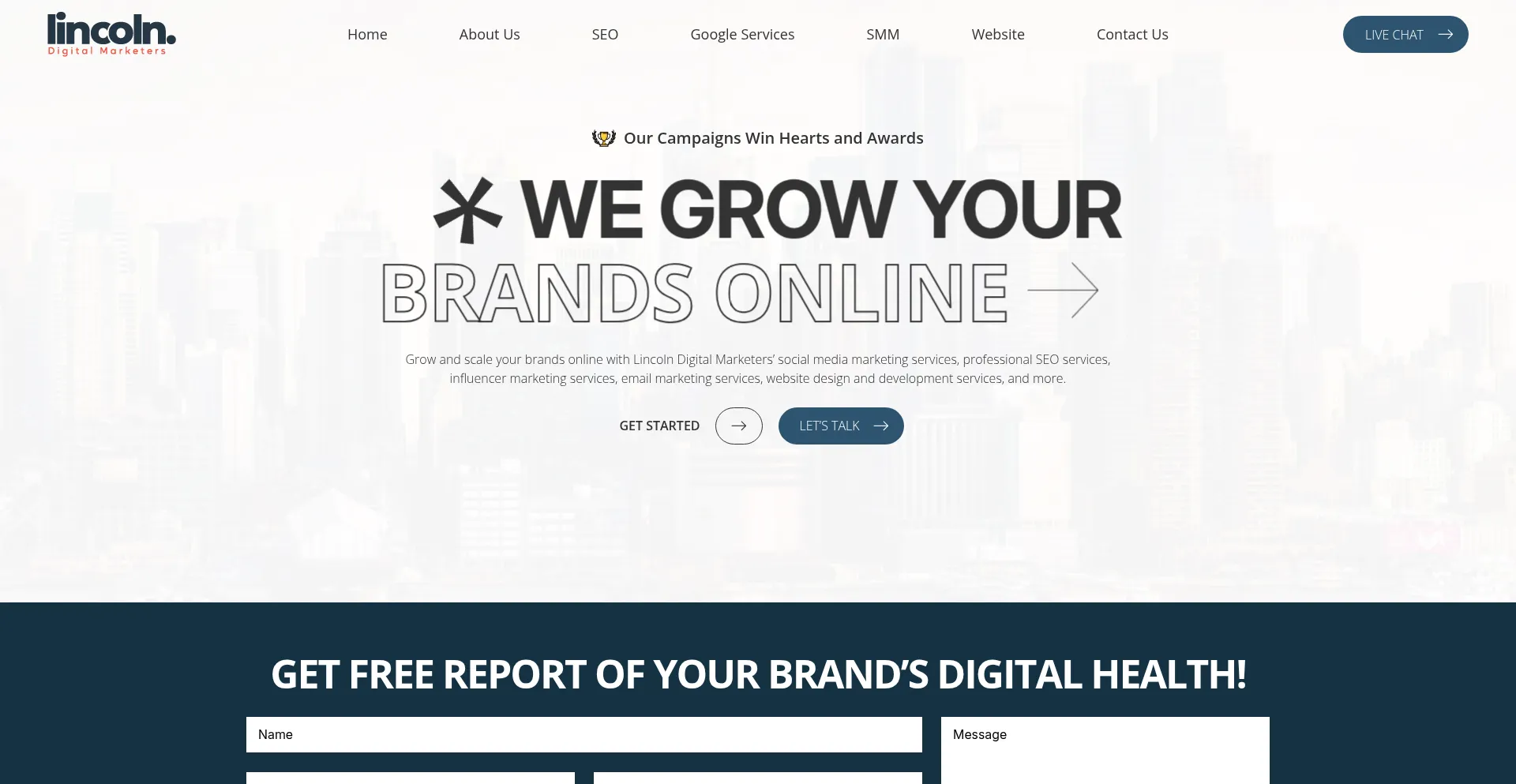 Lincolndigitalmarketers.com Screenshot