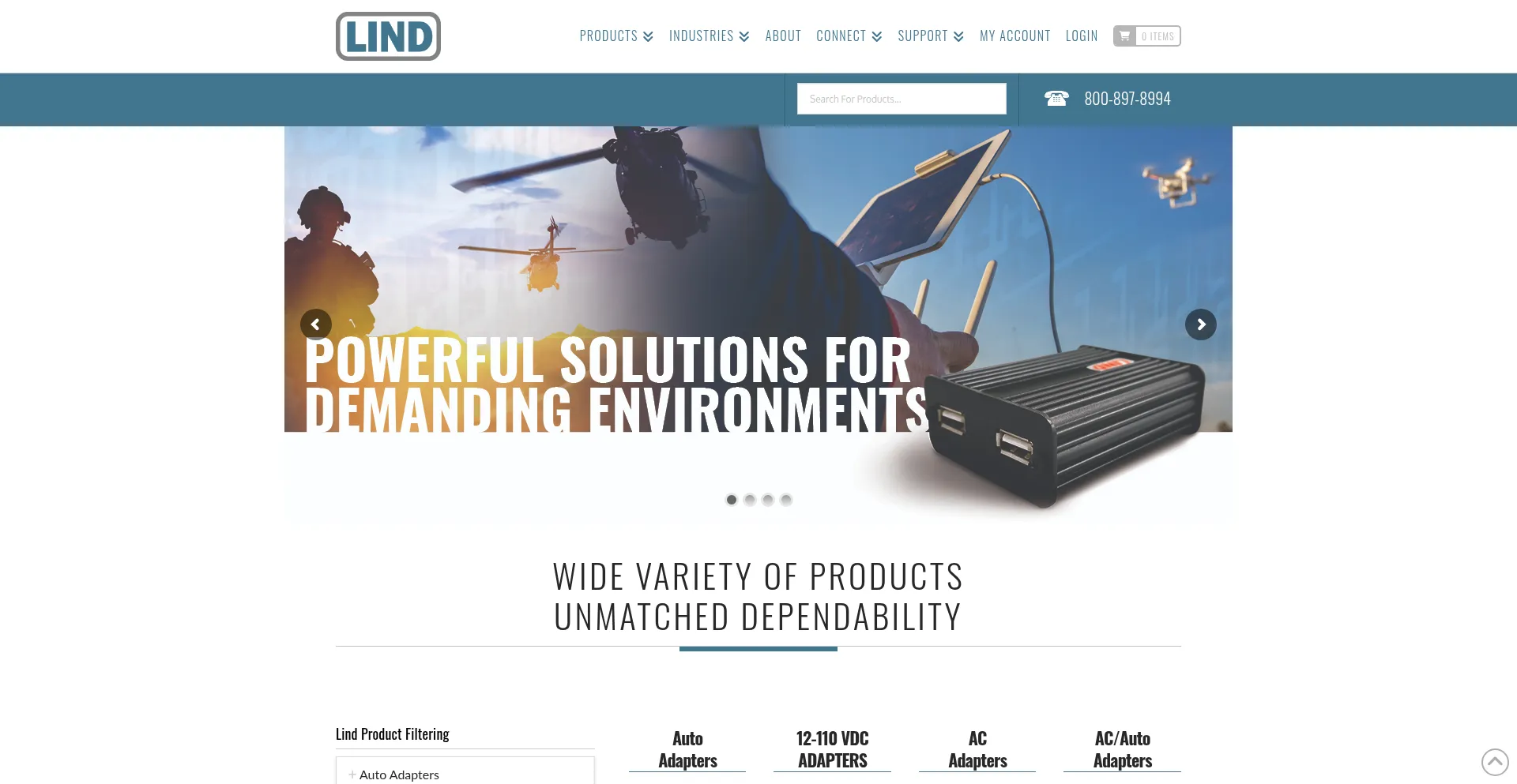 Website screenshot of Lindelectronics.com