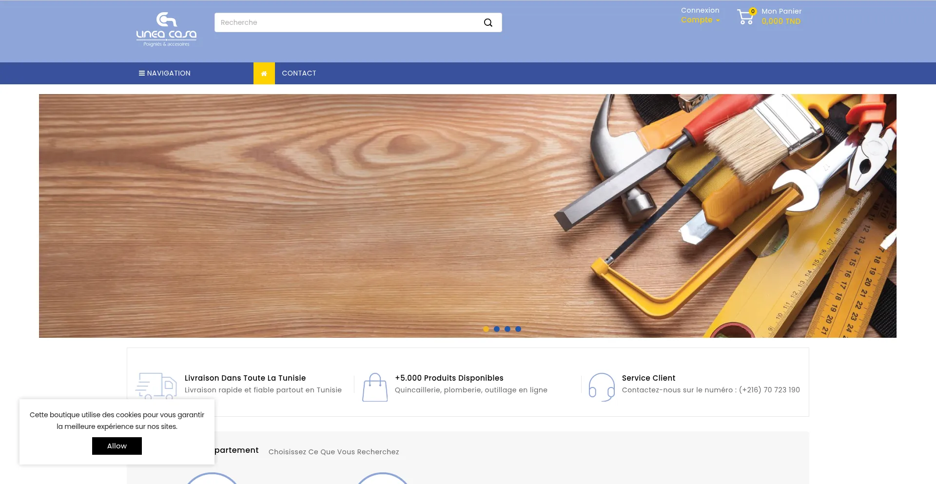 Website screenshot of Linea-casa.com