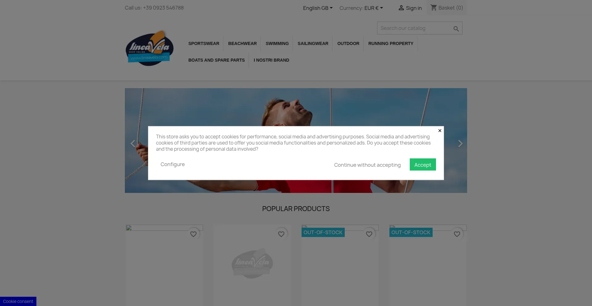 Lineavela.com Screenshot