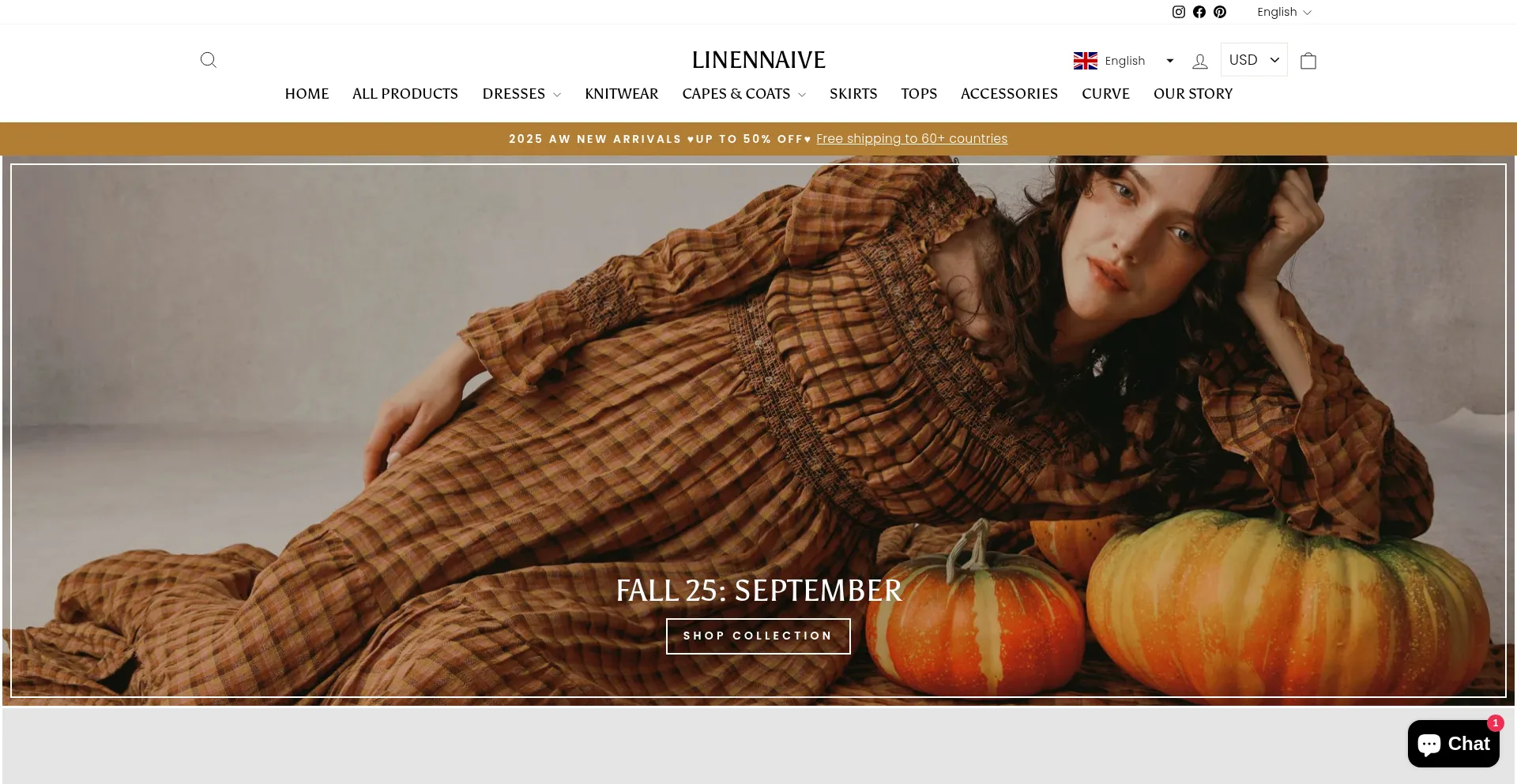 Linennaive.com Screenshot