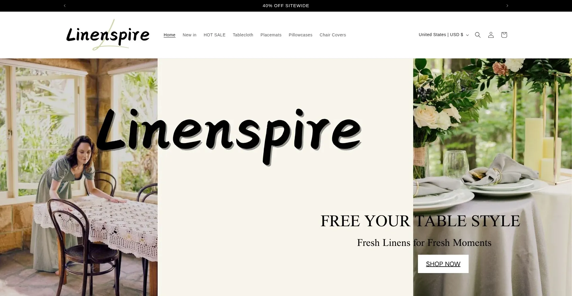 Linenspire.com Screenshot