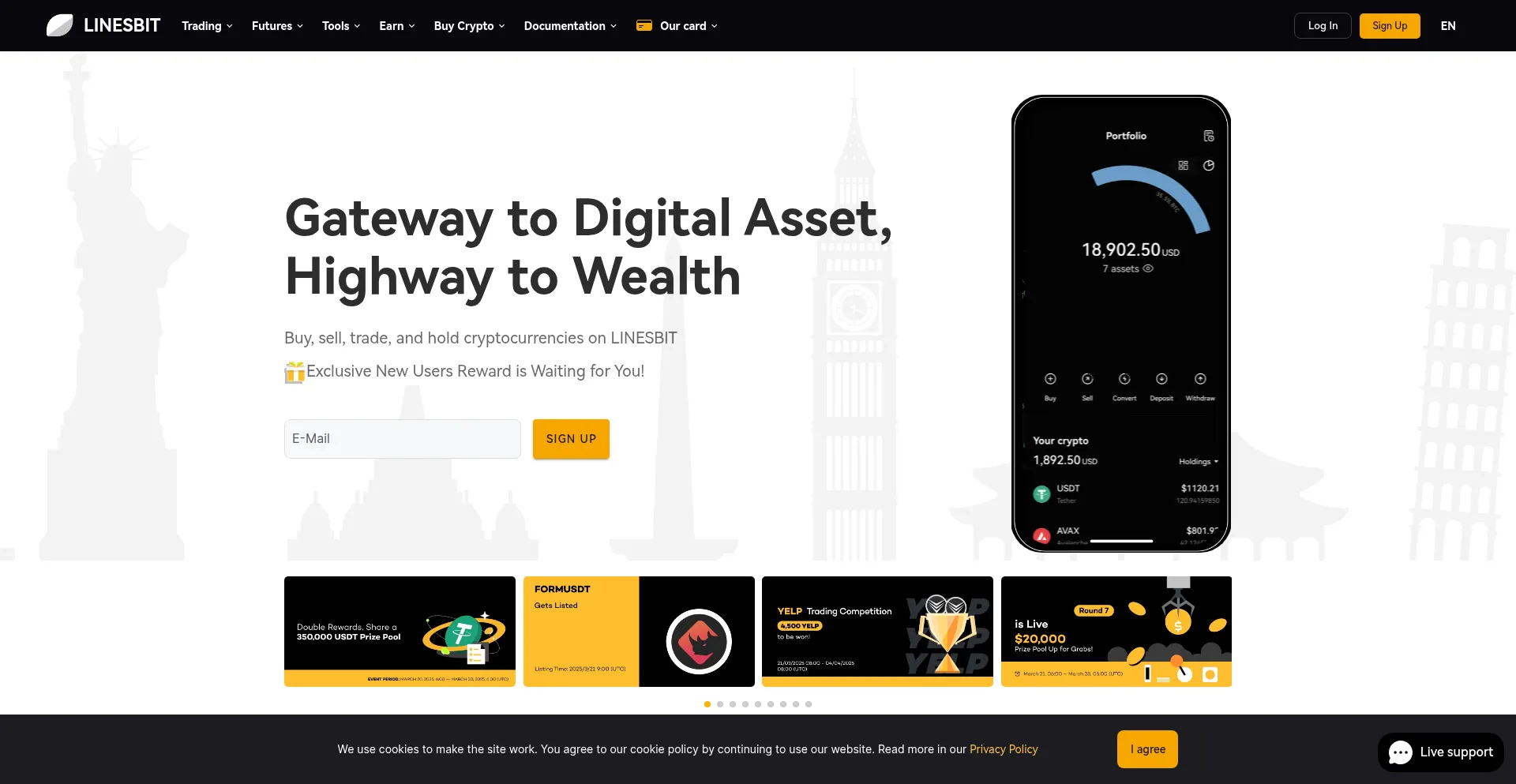 Linesbit.com Screenshot