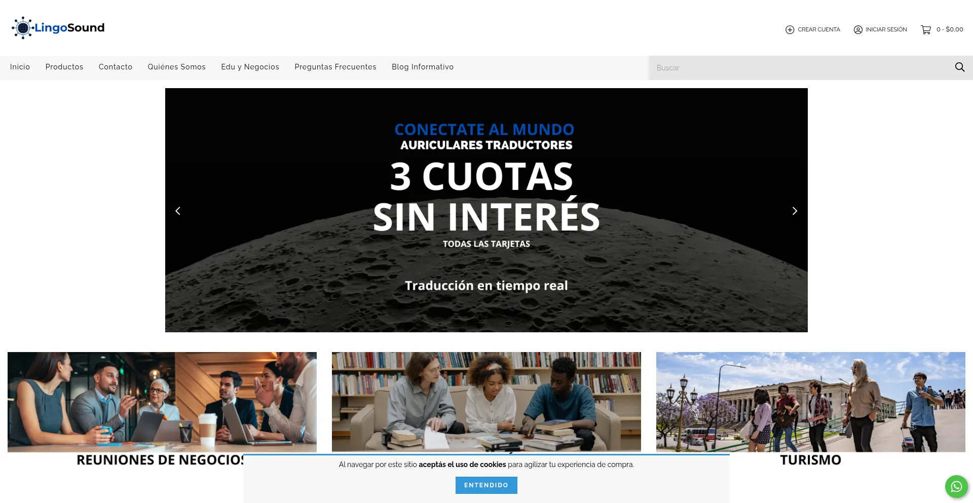 Website screenshot of Lingosound.com