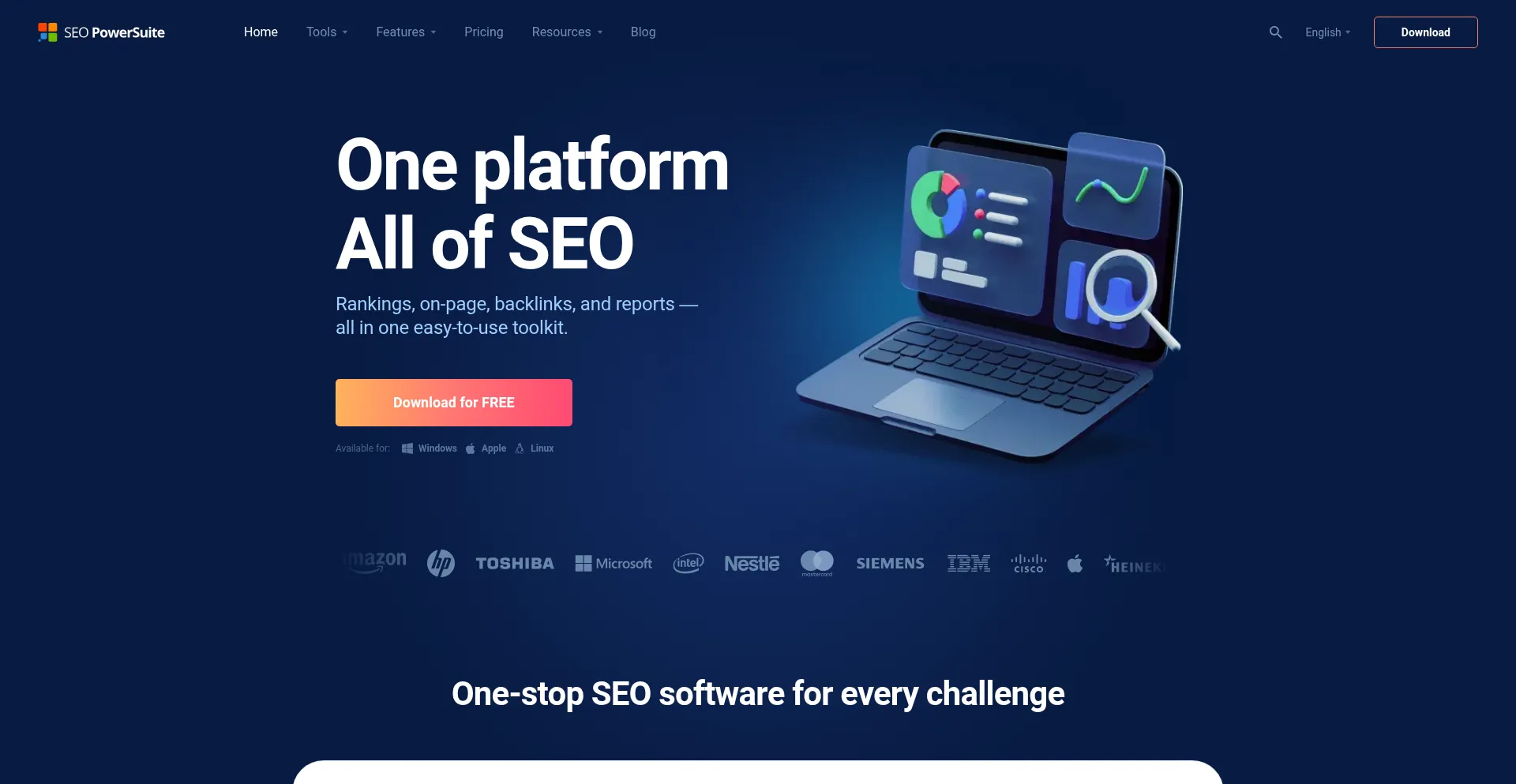 Website screenshot of Link-assistant.com