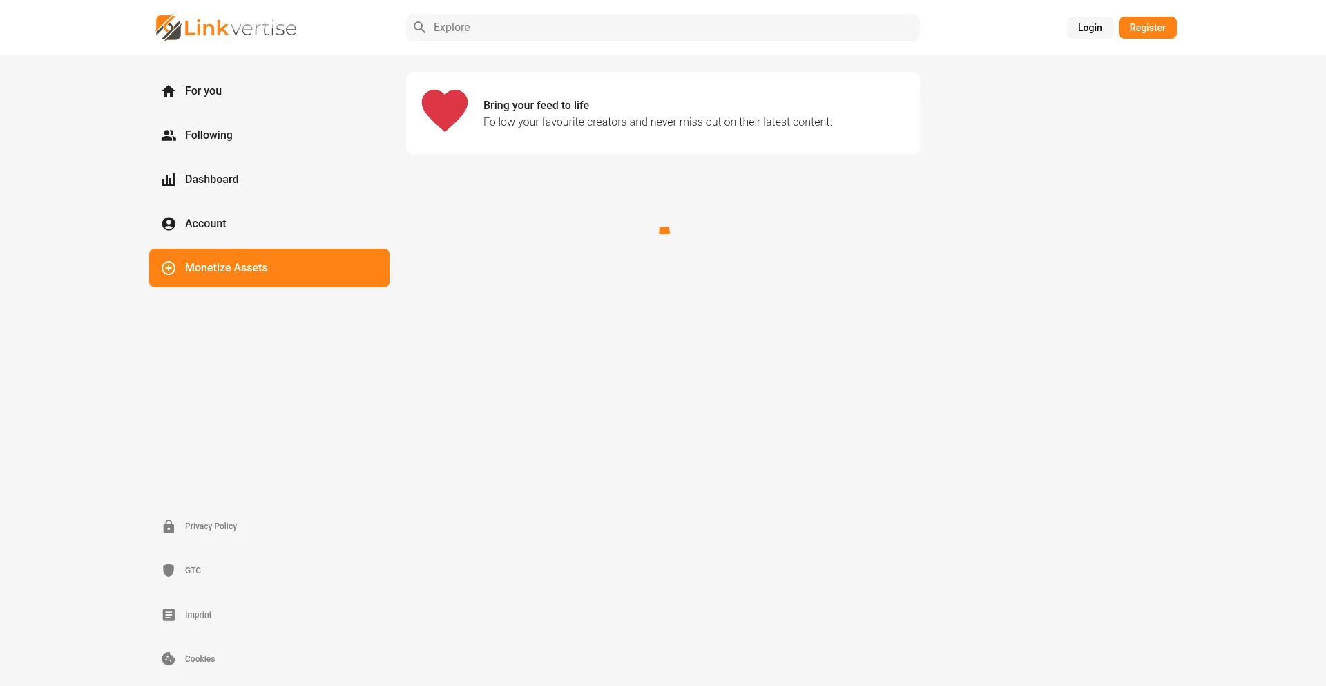 Website screenshot of Link-center.net