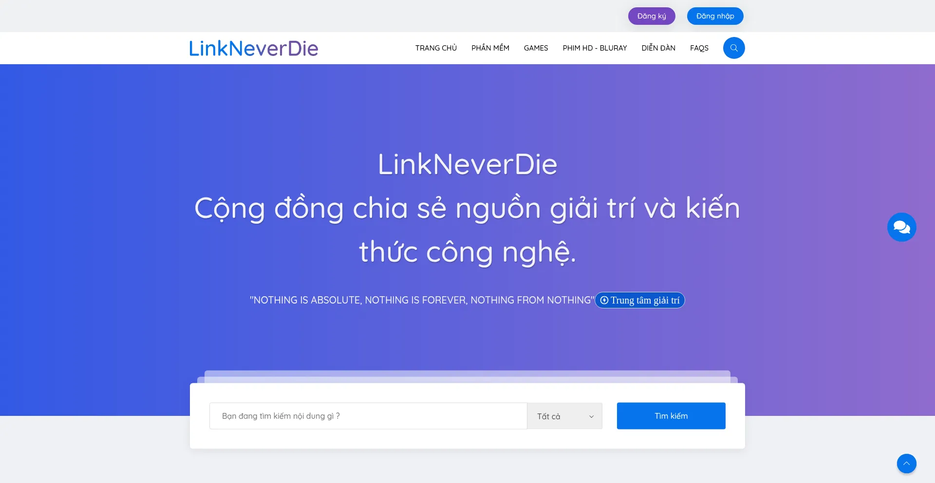 Linkneverdie.com Screenshot