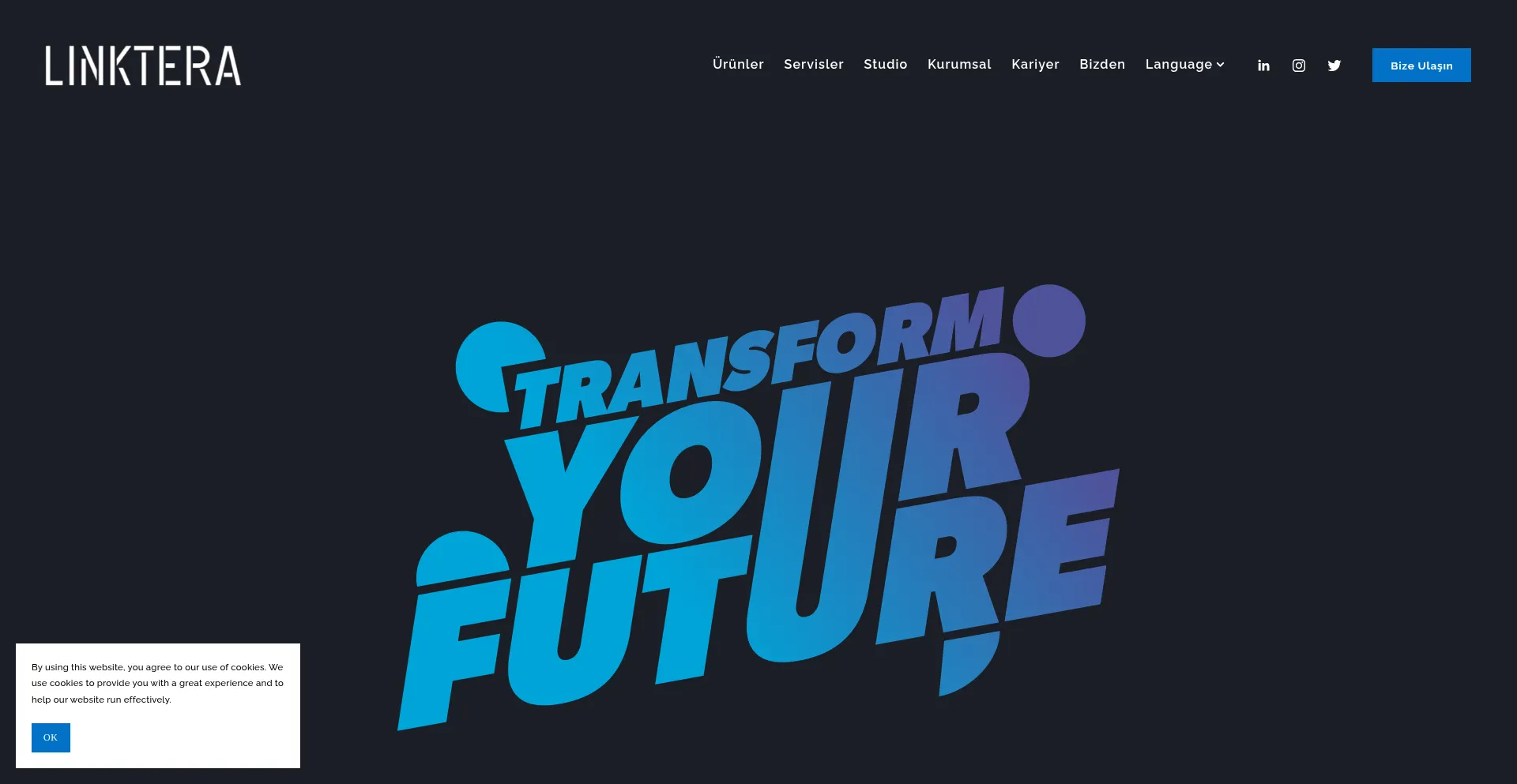 Website screenshot of Linktera.com