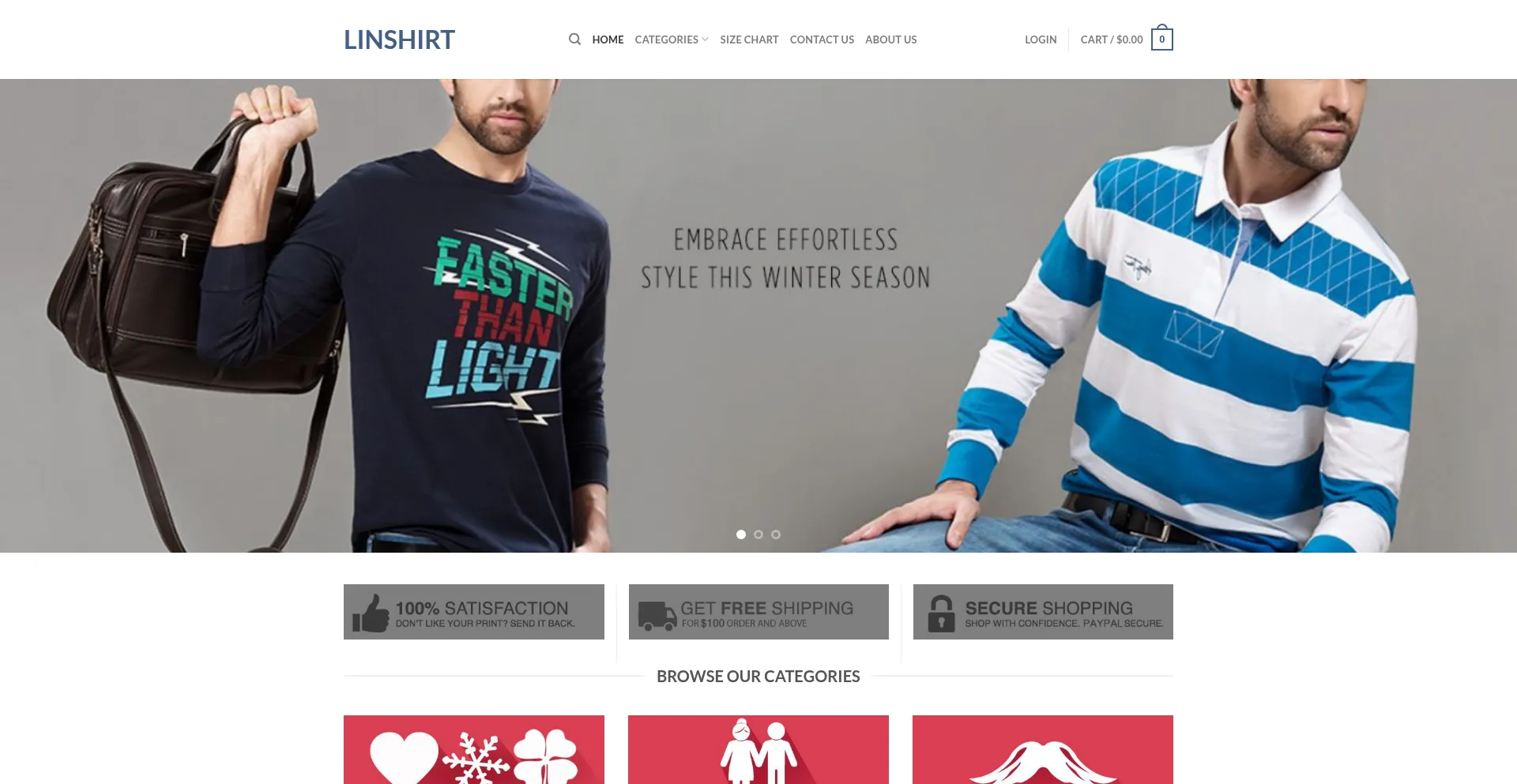 Linshirt.com Screenshot