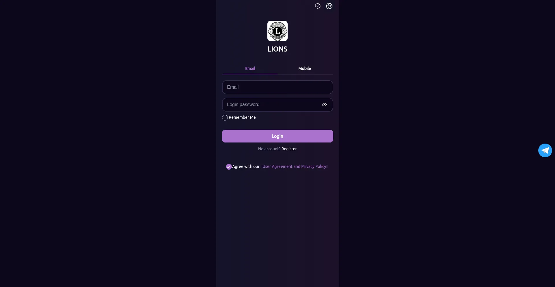 Website screenshot of Lions-uu.vip