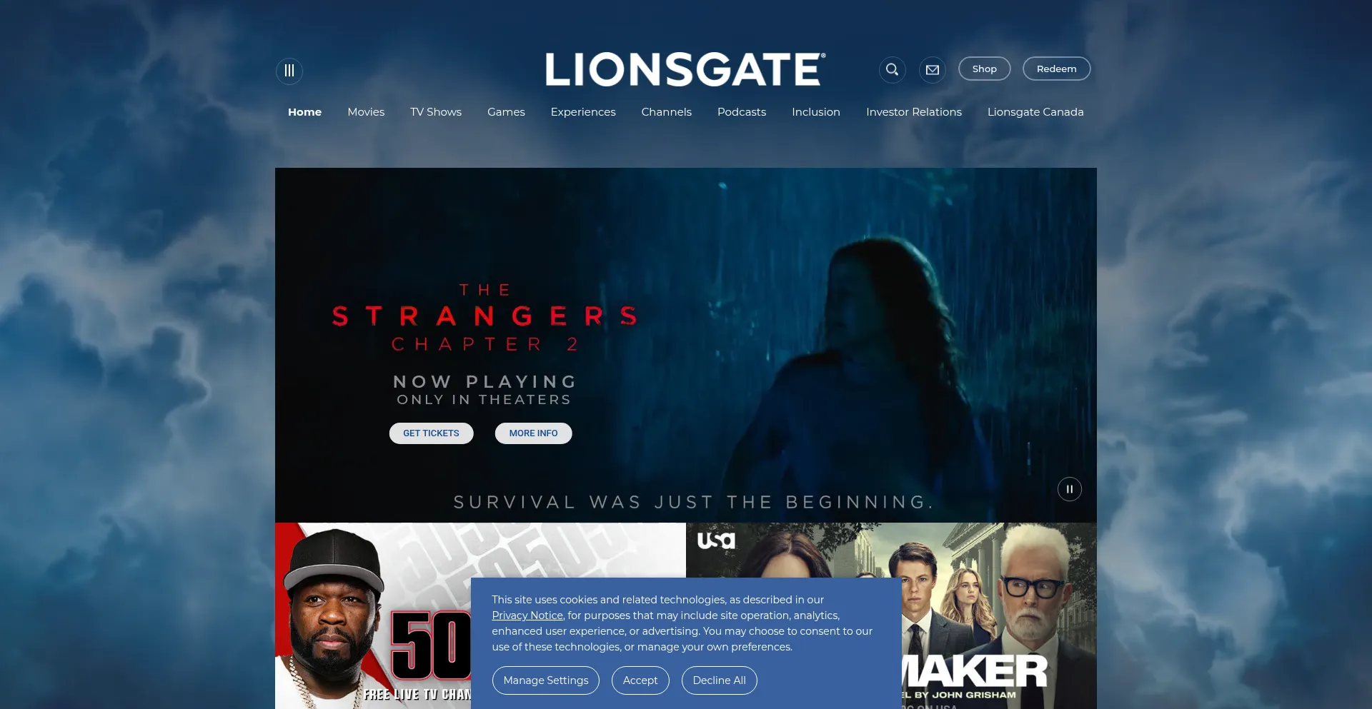 Lionsgate.com Screenshot