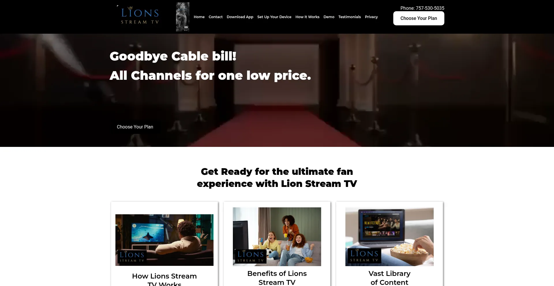 Lionstream.tv Screenshot