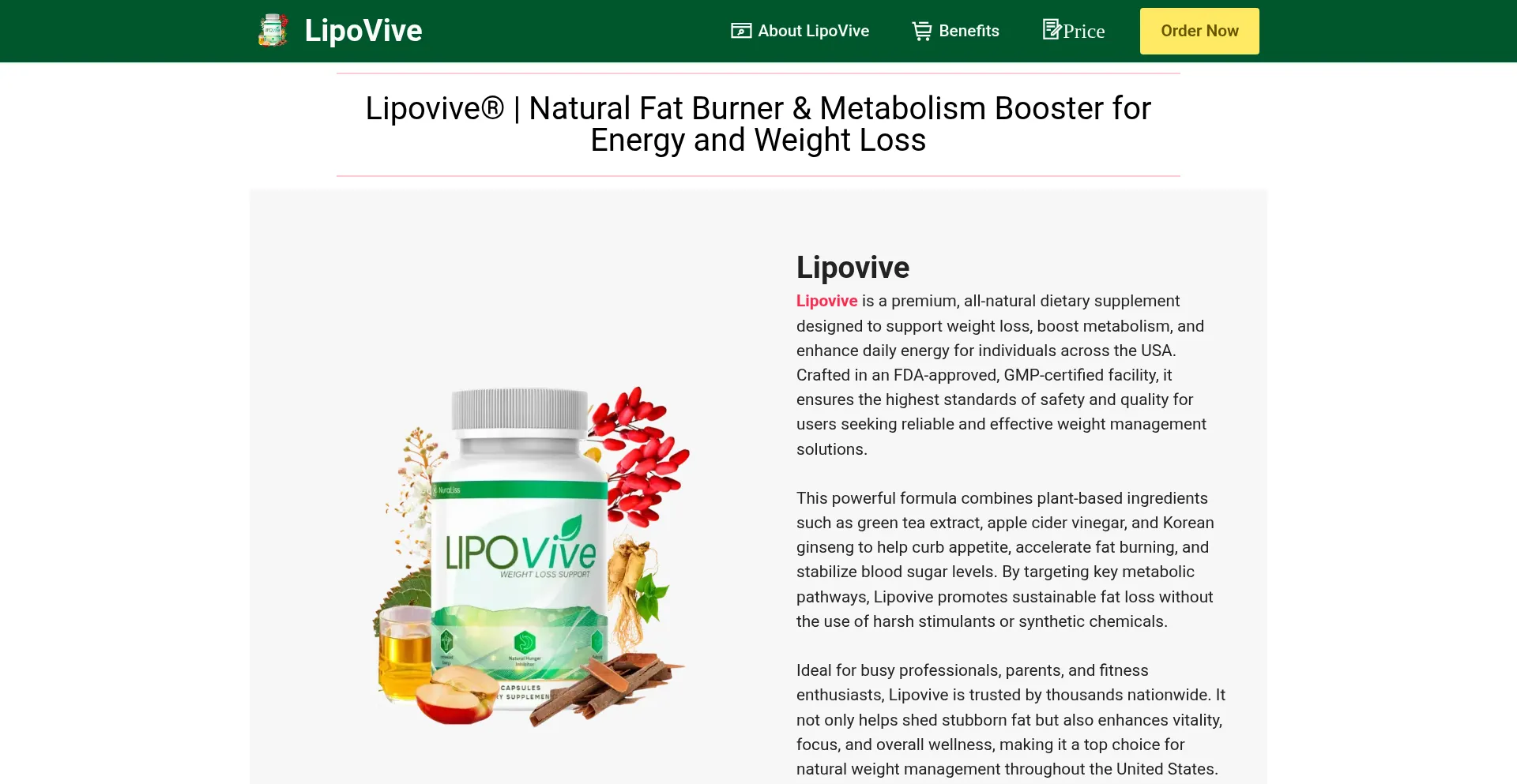 Lipoivive.us Screenshot