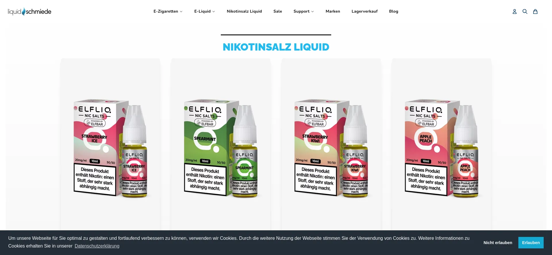 Website screenshot of Liquid-schmiede.de