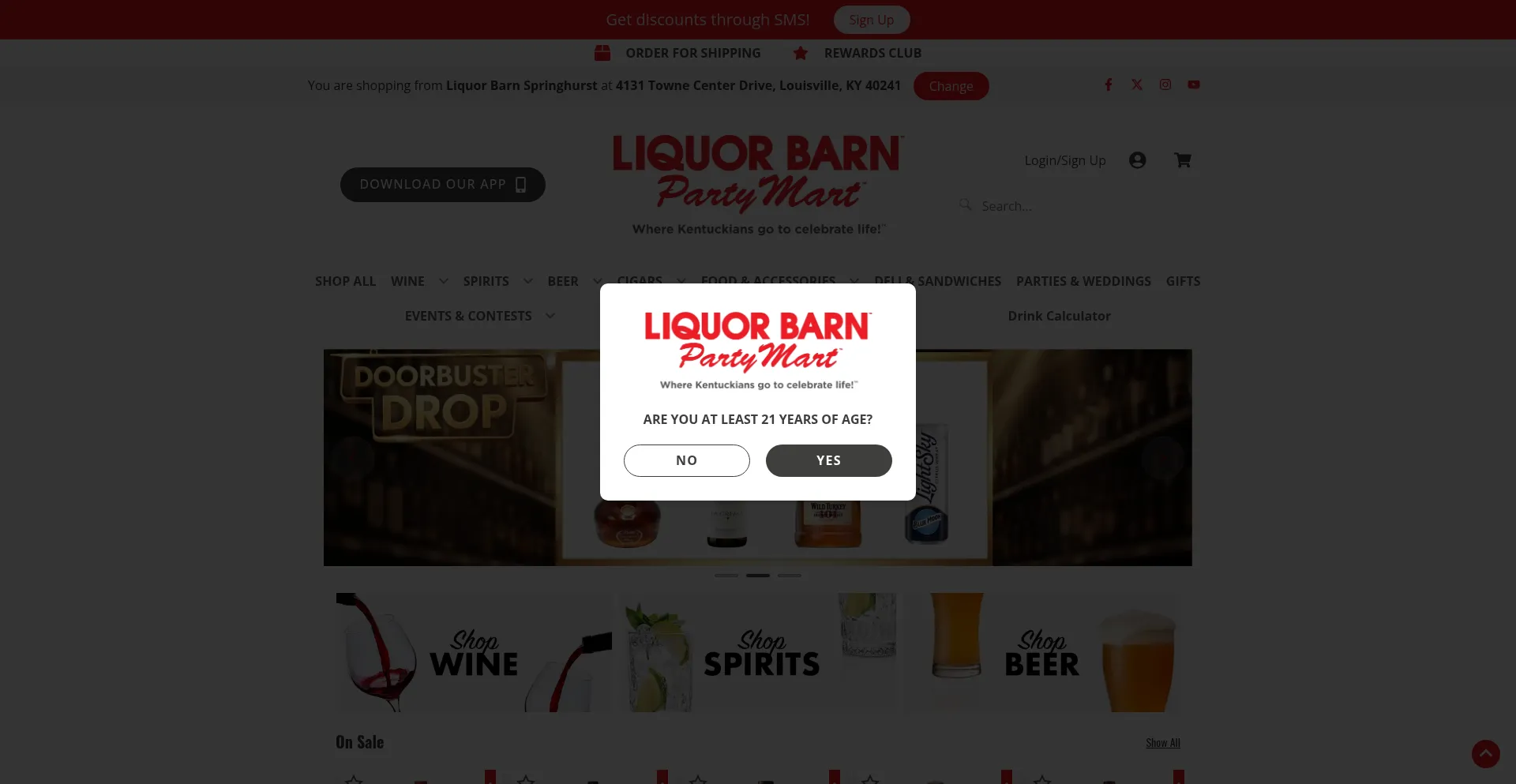 Liquorbarn.com Screenshot