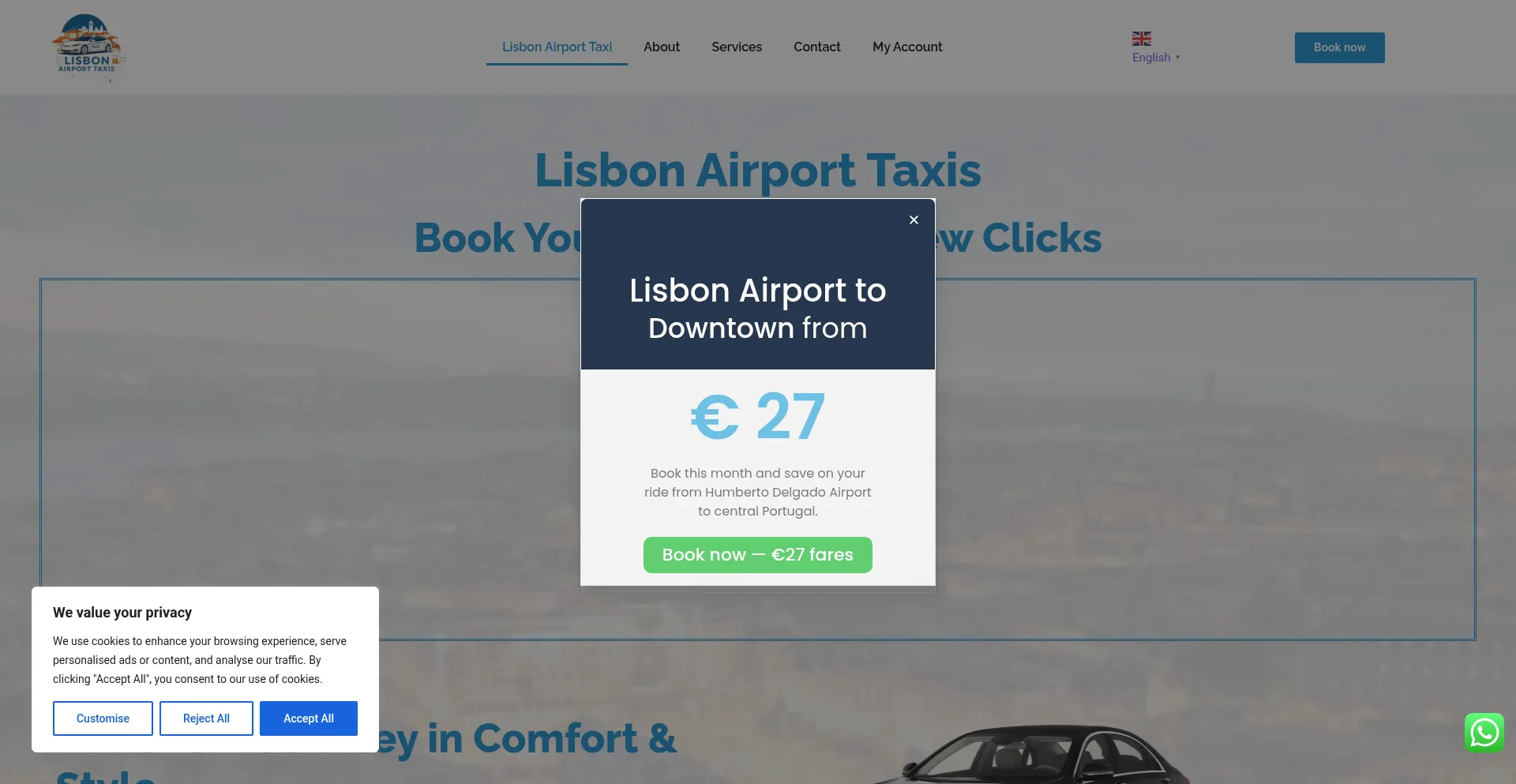 Lisbonairporttaxis.com Screenshot