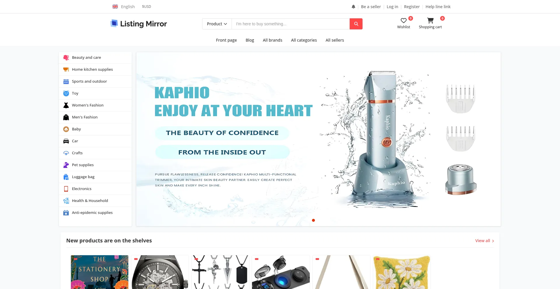 Website screenshot of Listingmirror1.fidaiity.com