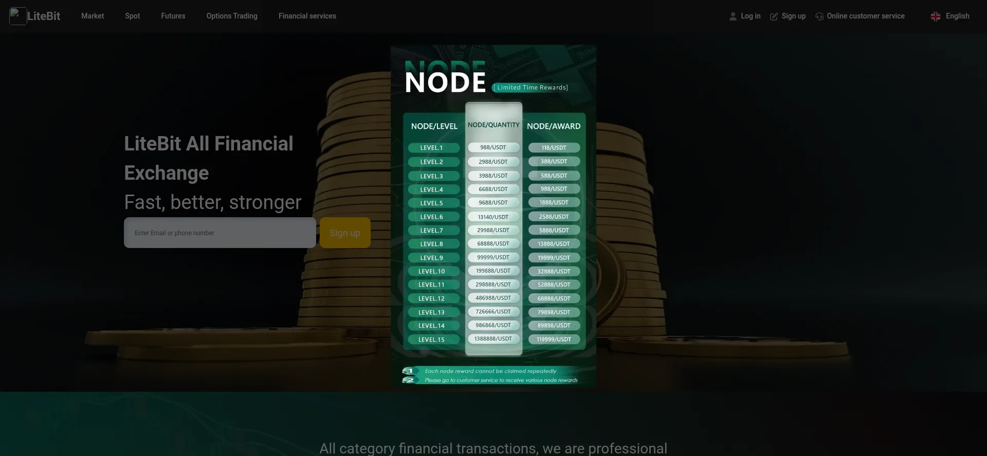 Website screenshot of Litebiitee.com