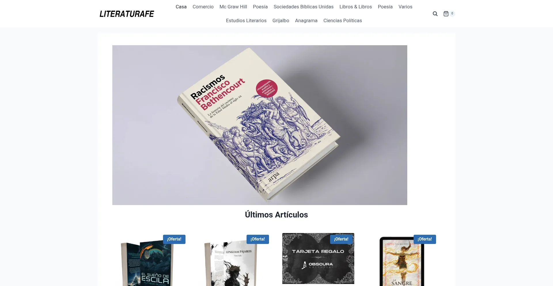 Website screenshot of Literaturafeminista.com
