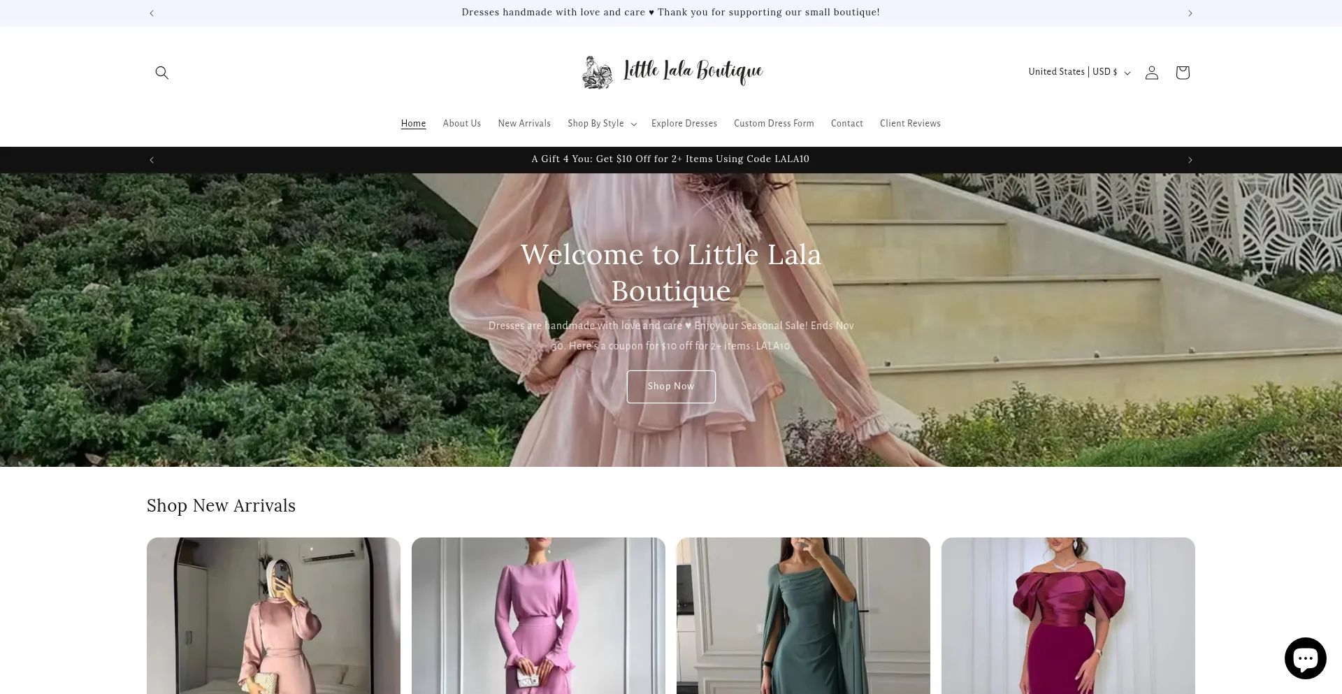 Littlelalaboutique.com Screenshot