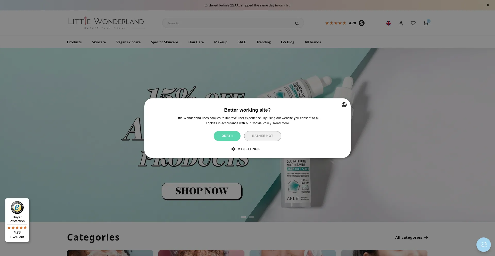 Website screenshot of Littlewonderland.eu