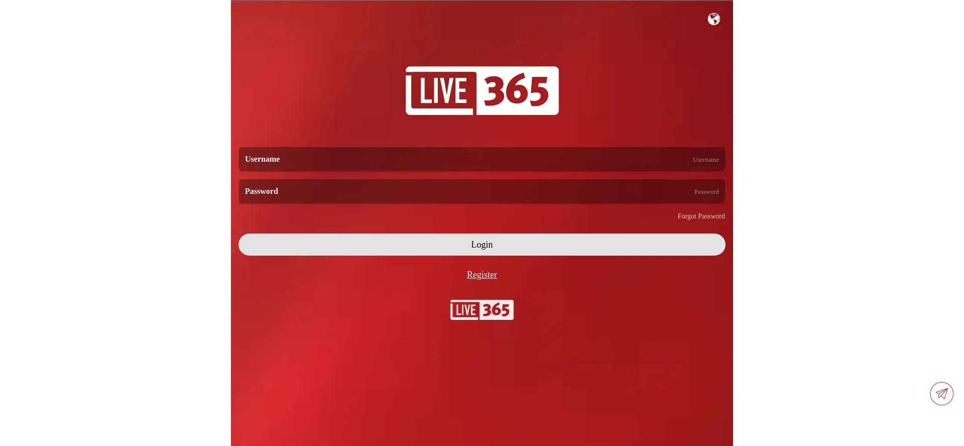 Website screenshot of Live365.shop