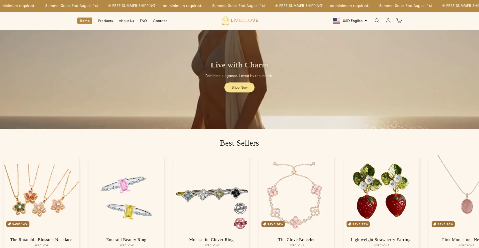 Website screenshot of Liveclove.com