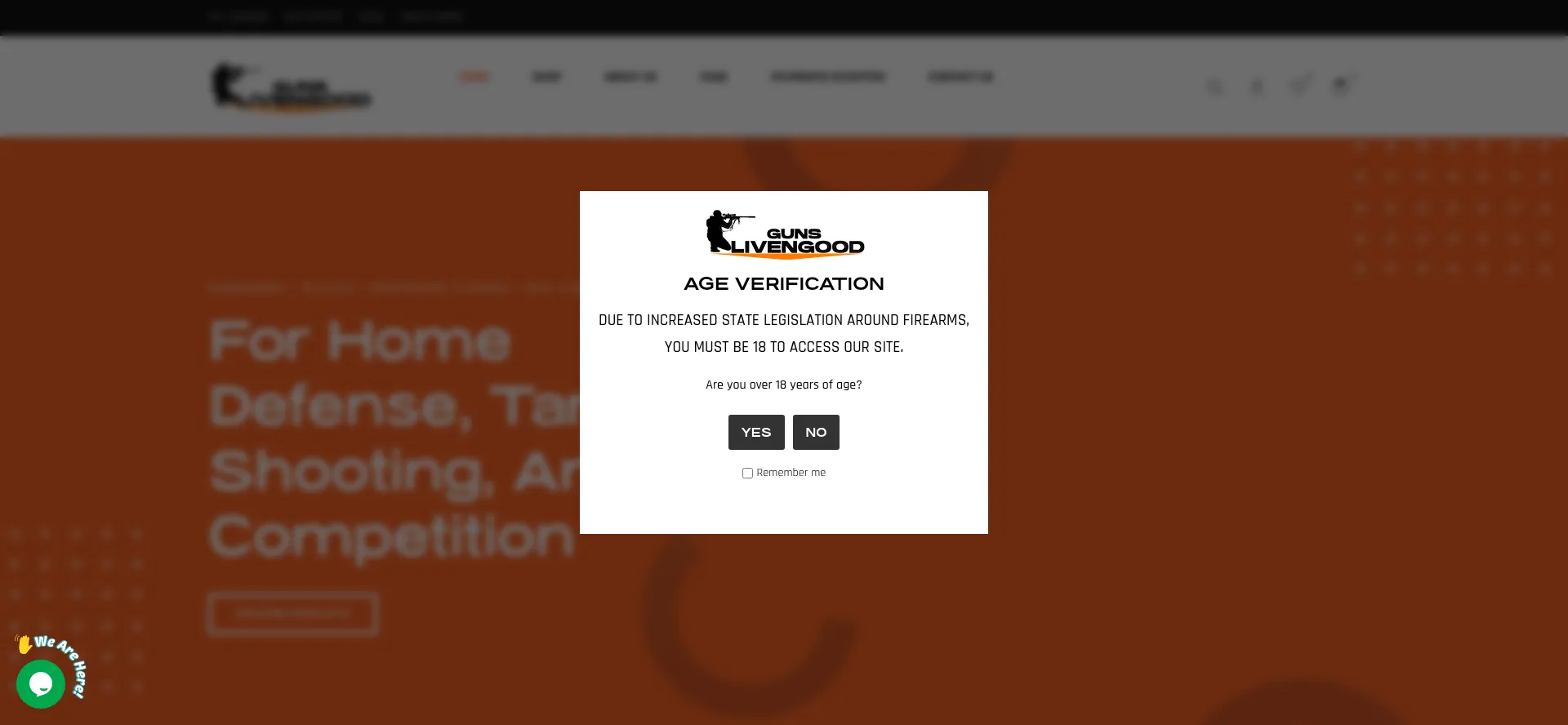 Website screenshot of Livengoodguns.com