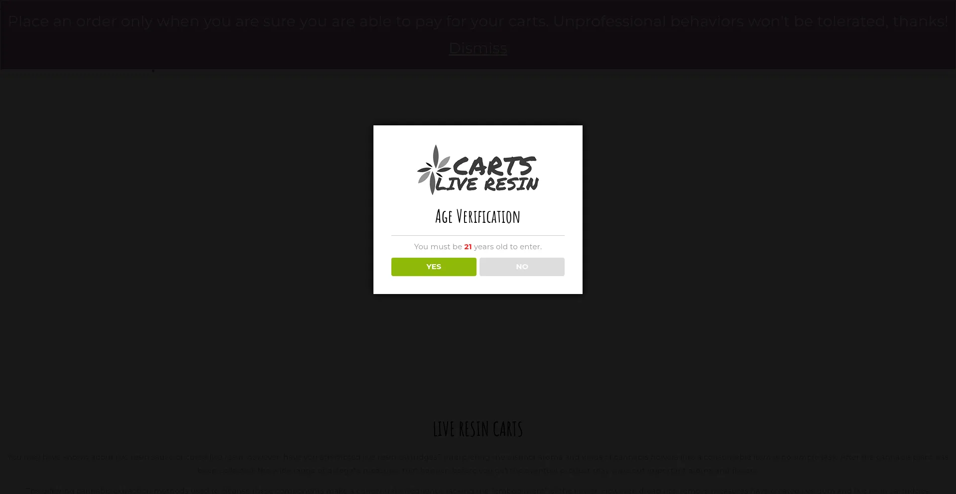 Liveresincarts.org Screenshot