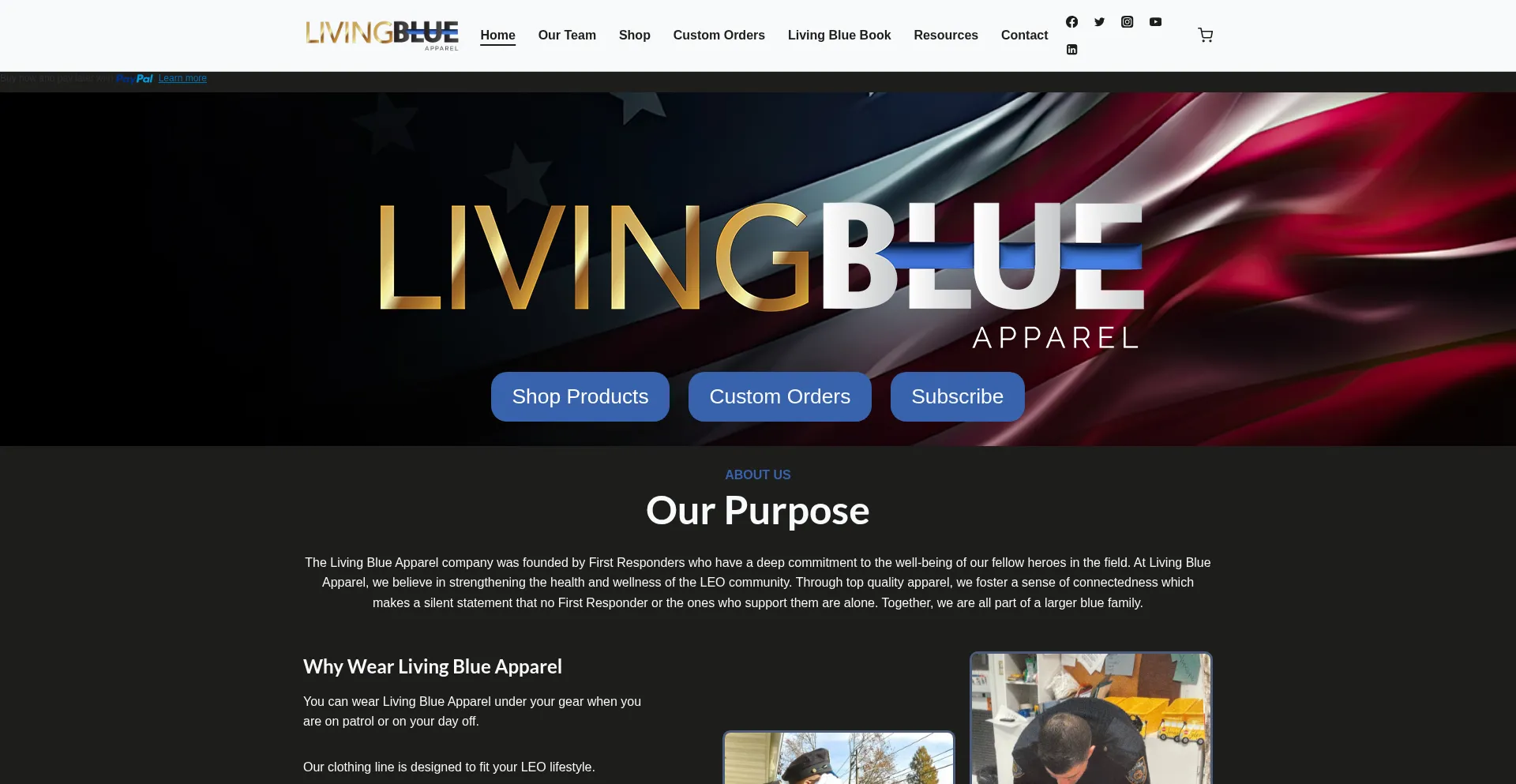 Livingblueapparel.com
