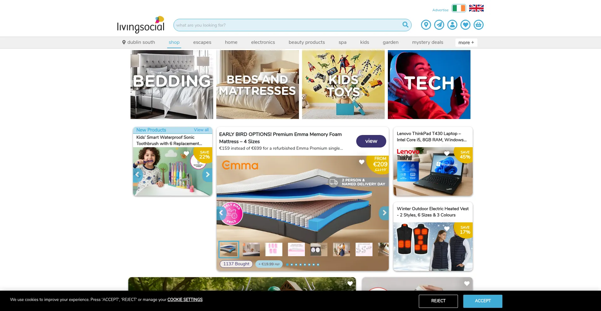 Livingsocial.ie Screenshot