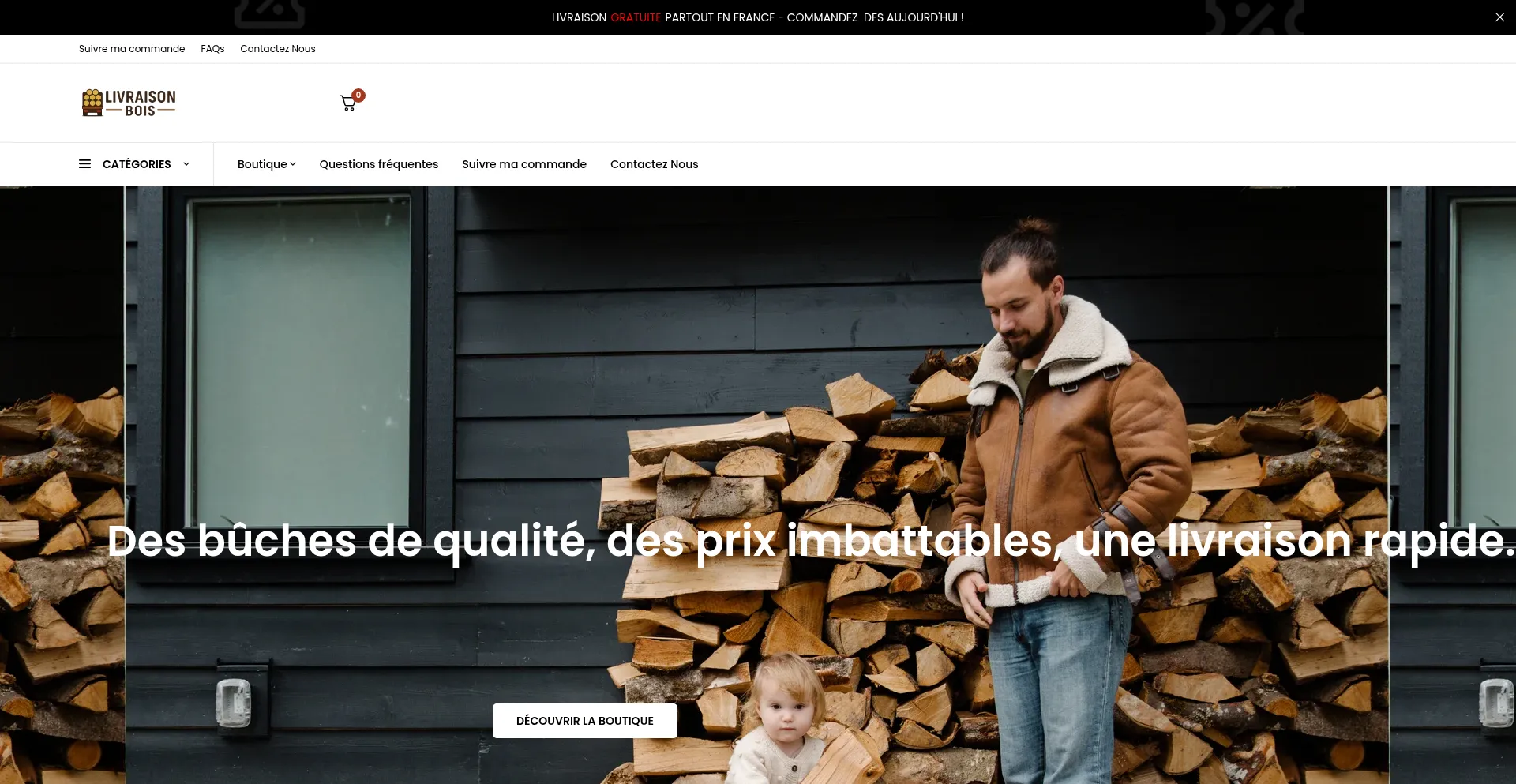 Website screenshot of Livraisonbois-france.com