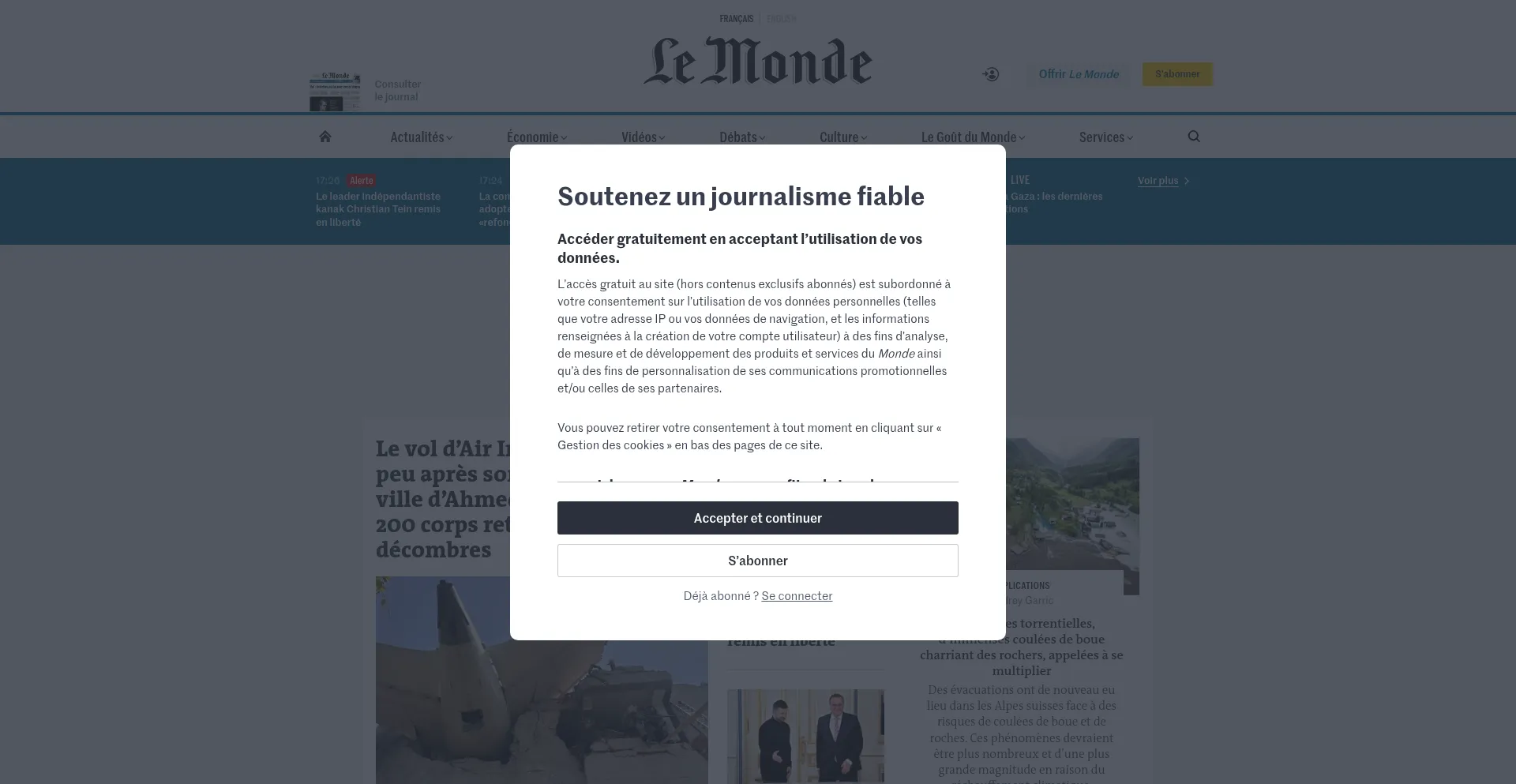 Website screenshot of Livraisonsmondial.com