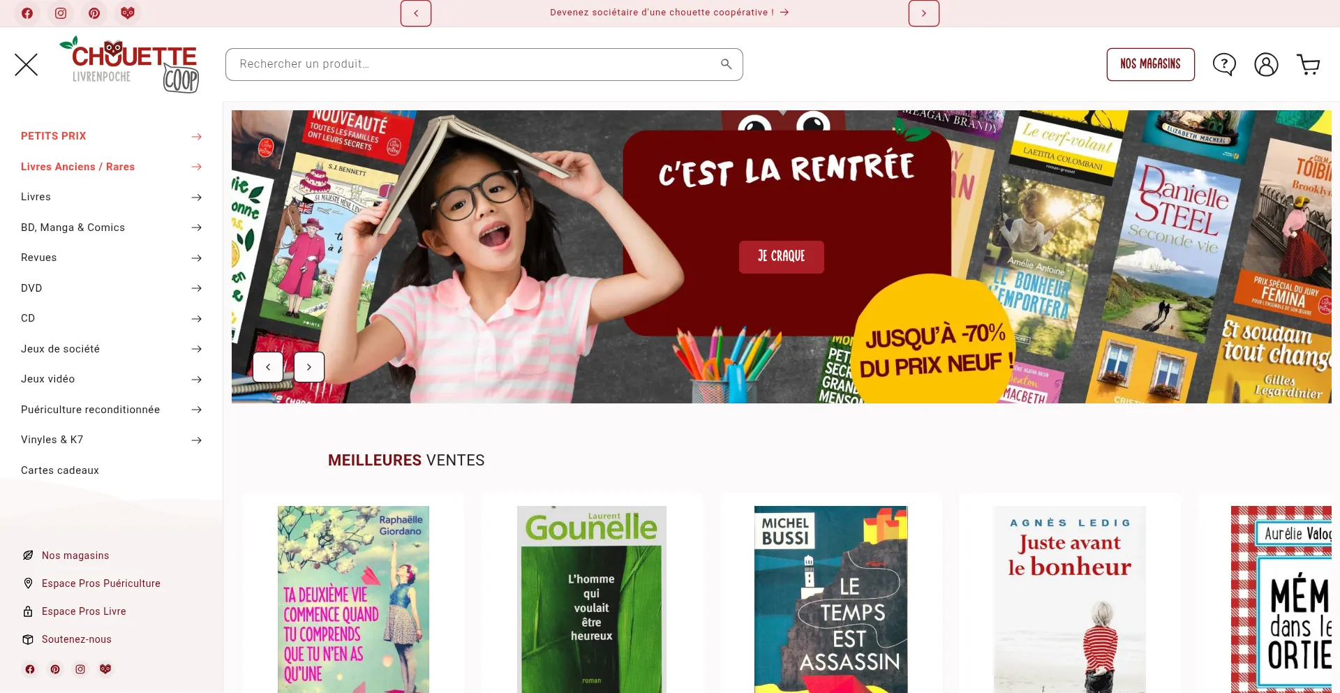 Website screenshot of Livrenpoche.com