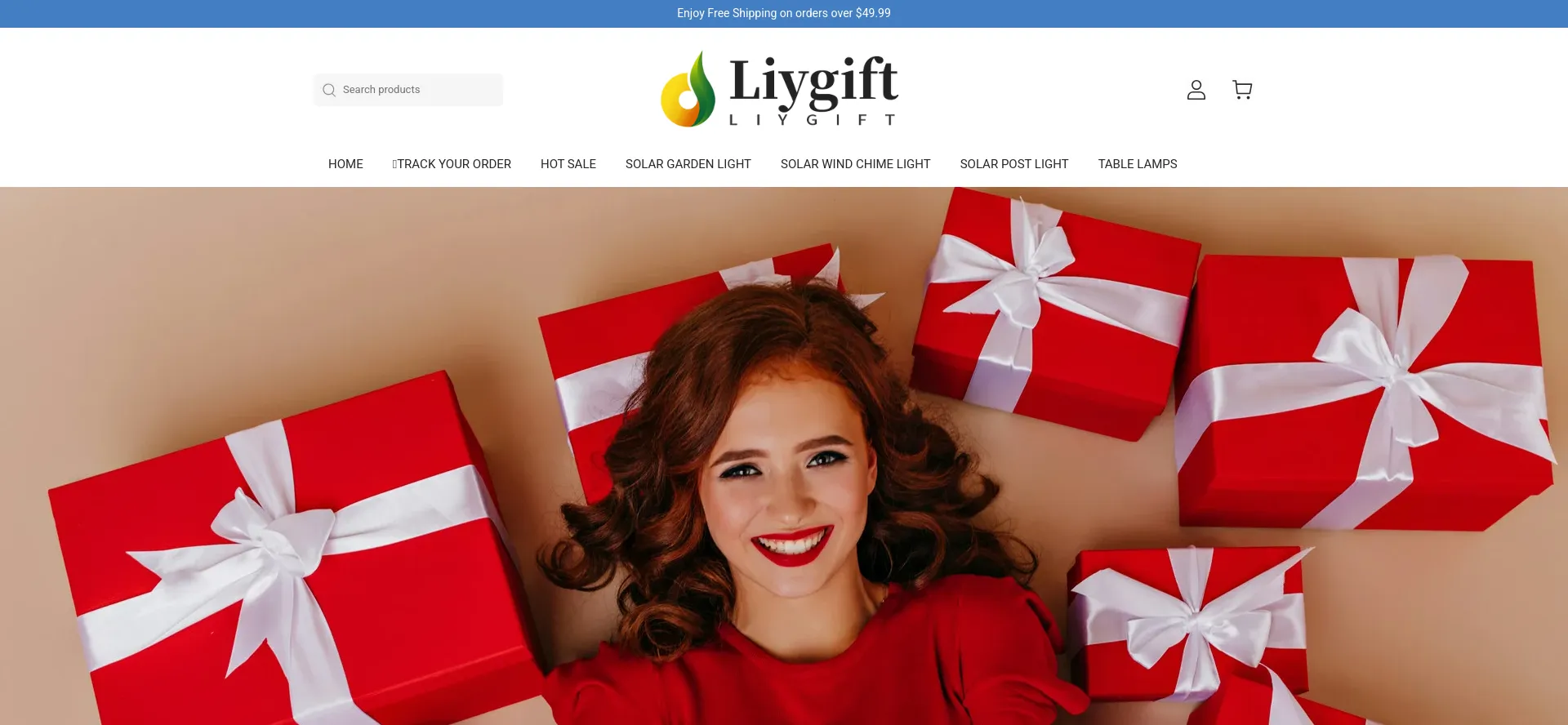 Website screenshot of Liygift.com