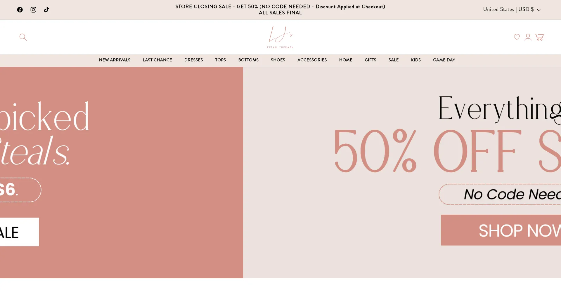 Ljsretailtherapy.com Screenshot