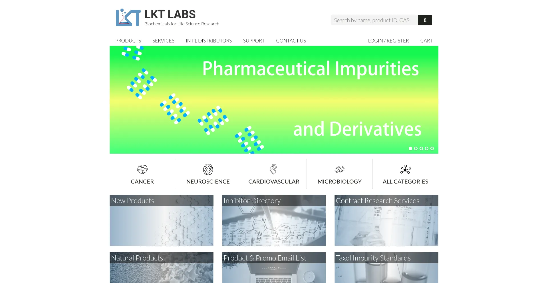Website screenshot of Lktlabs.com