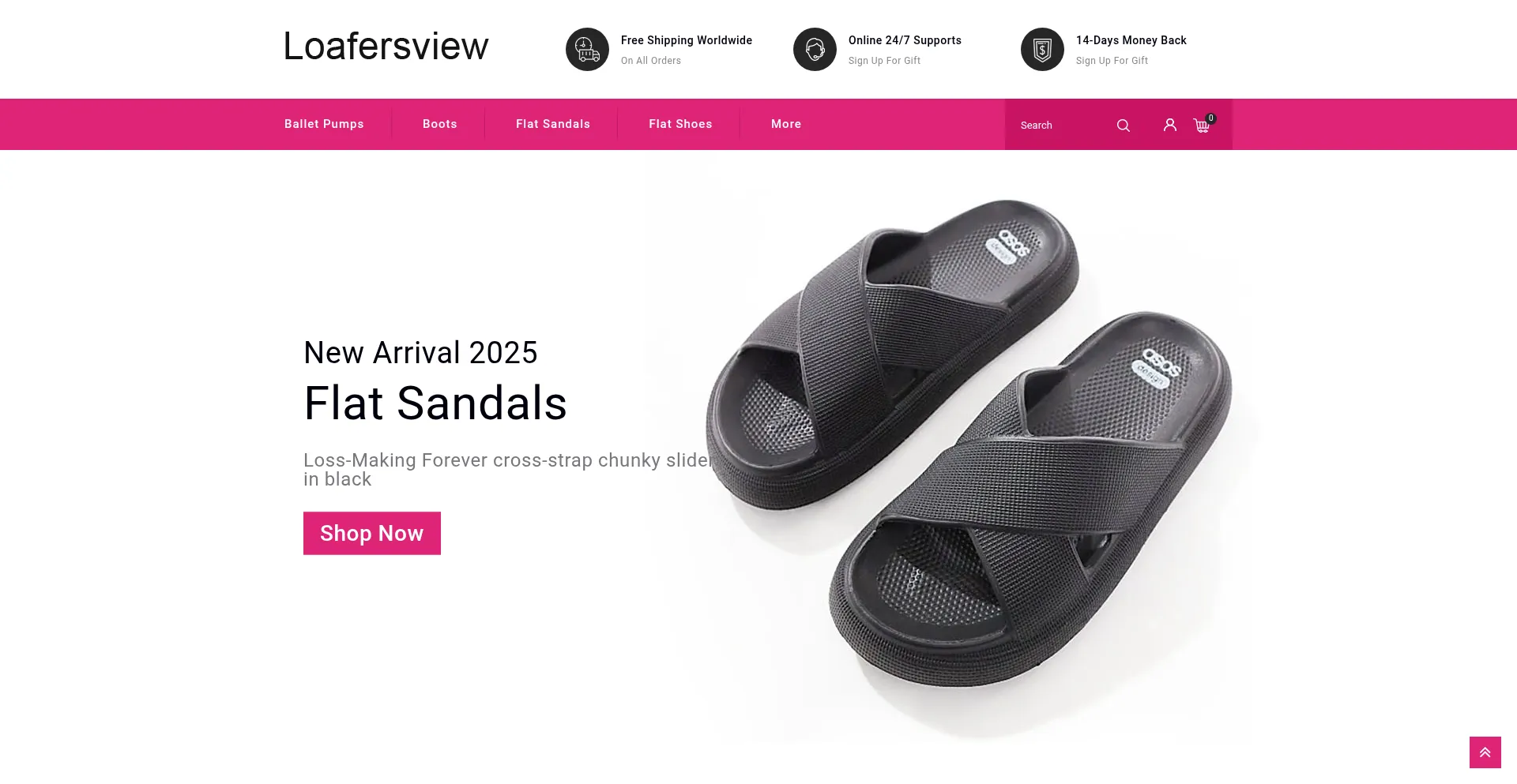 Website screenshot of Loafersview.com