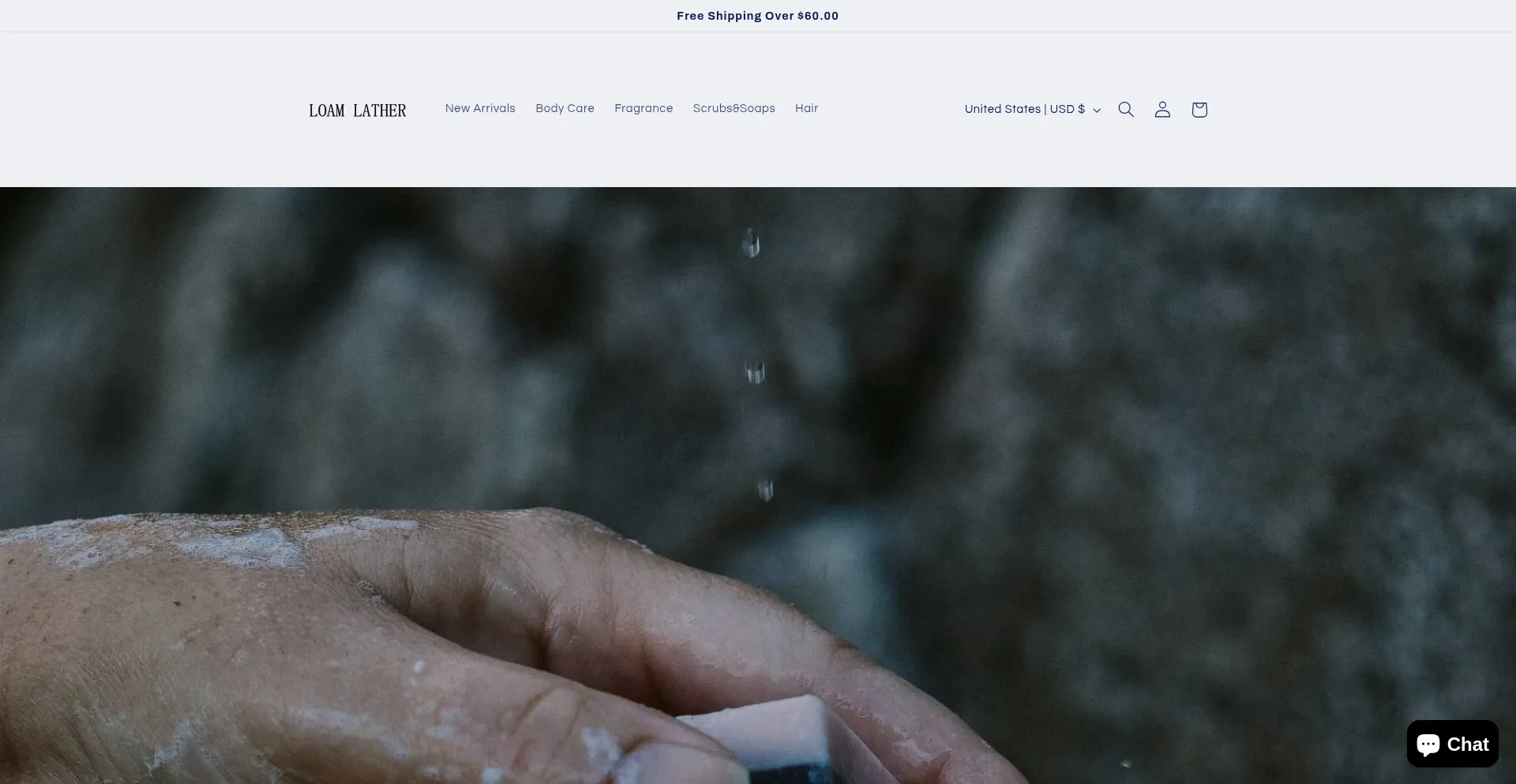 Website screenshot of Loamlather.com