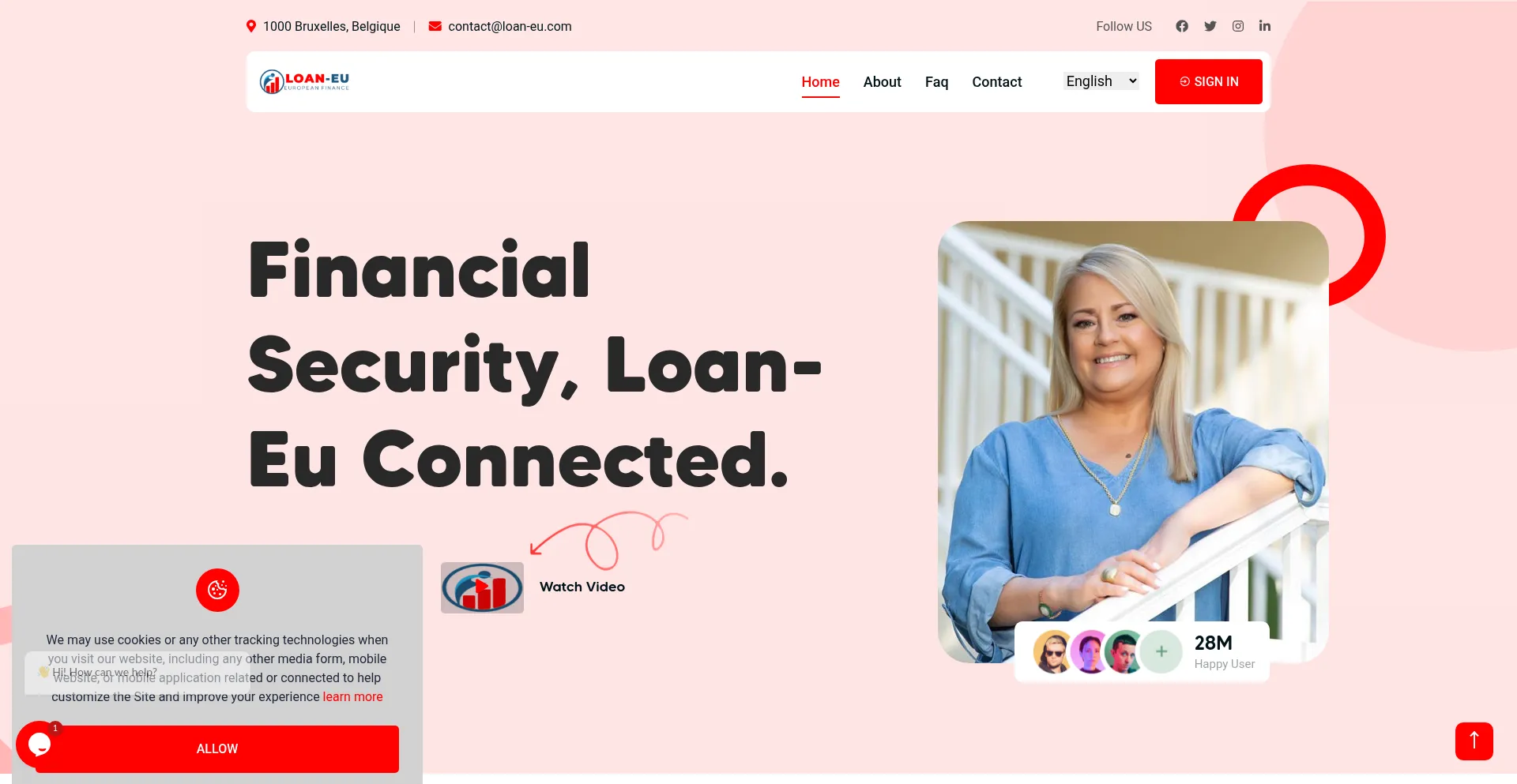 Website screenshot of Loan-eu.com
