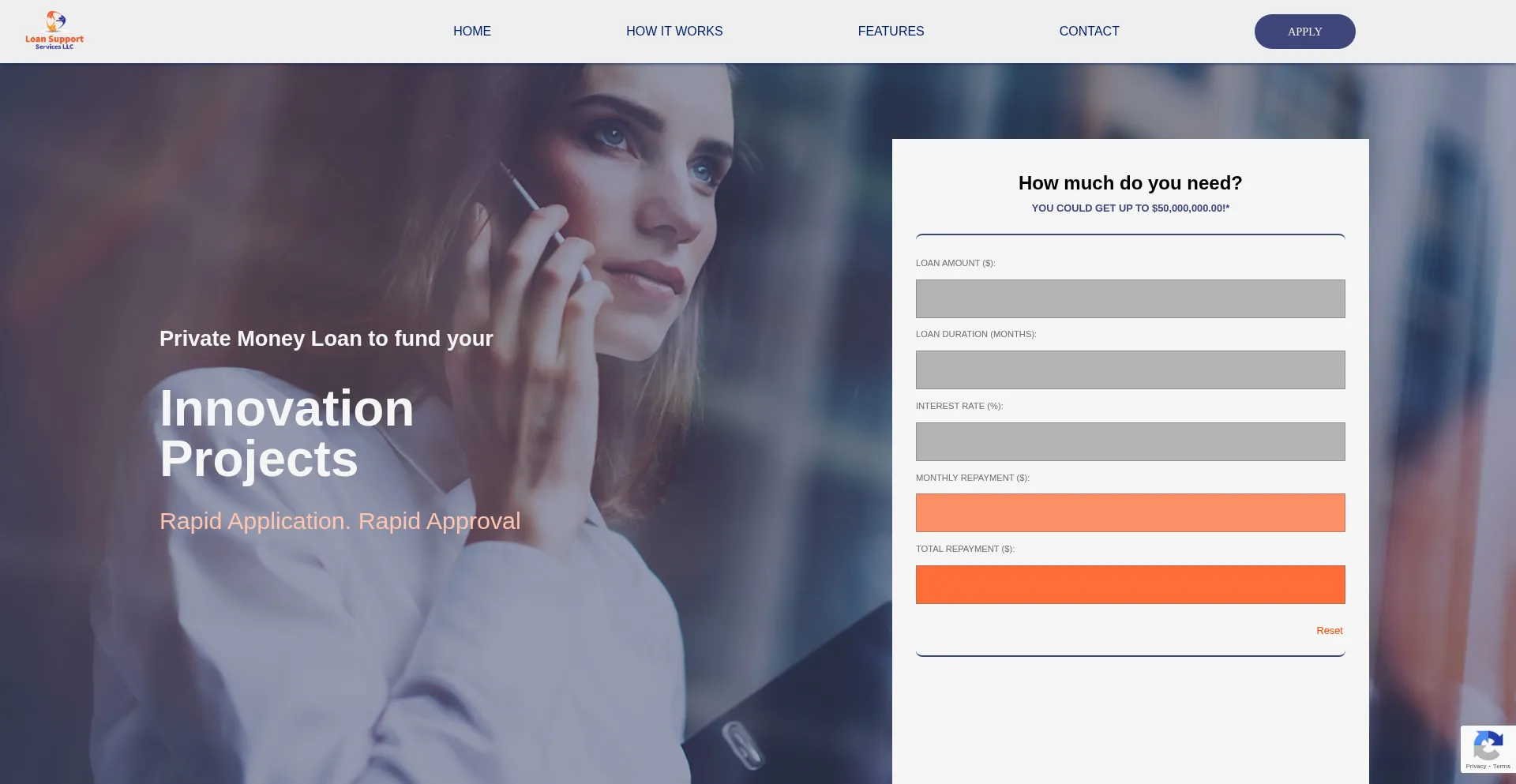 Website screenshot of Loansupportservicesllc.com
