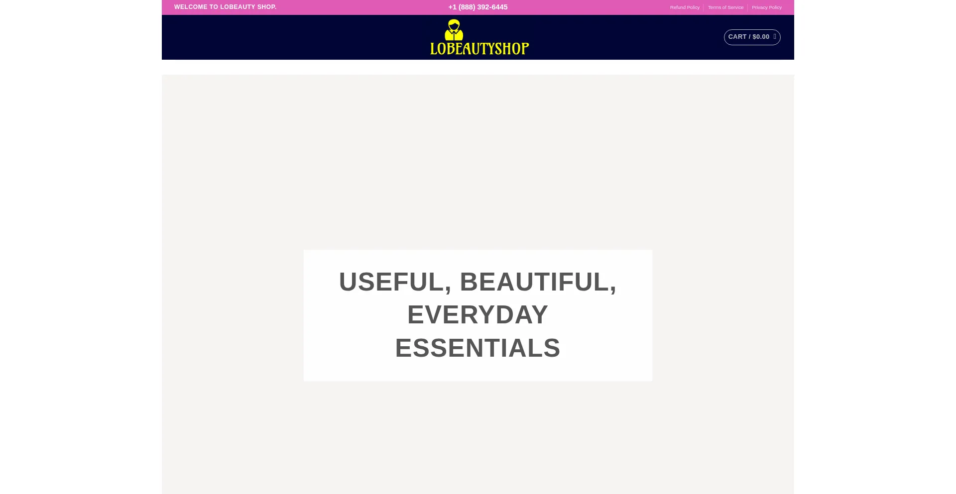 Lobeautyshop.com Screenshot