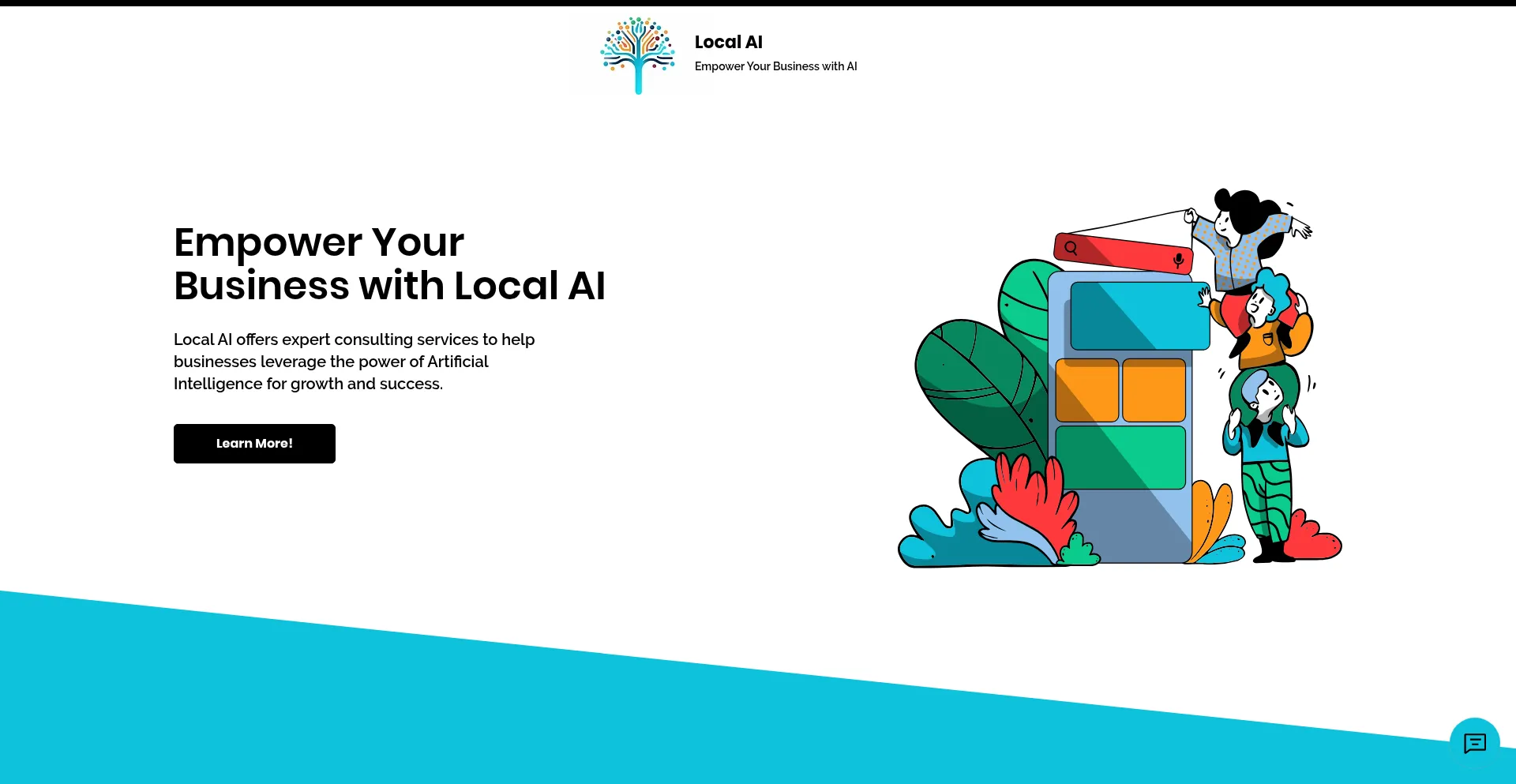 Website screenshot of Localai.com