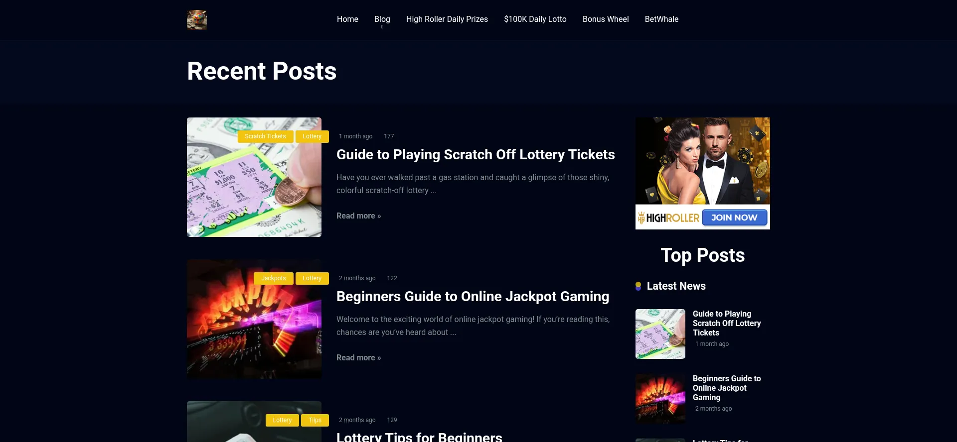 Website screenshot of Localotto.com
