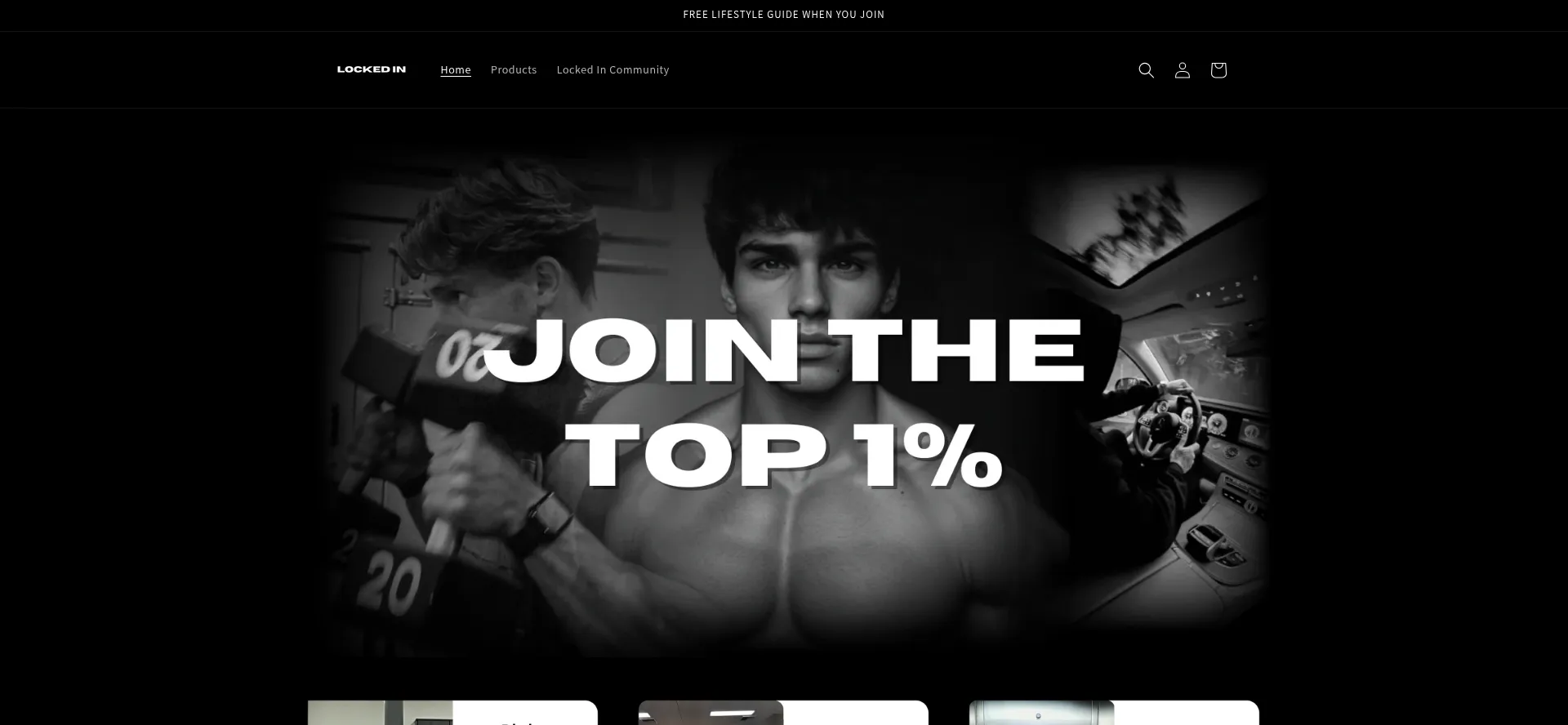 Website screenshot of Lockedingrowth.com