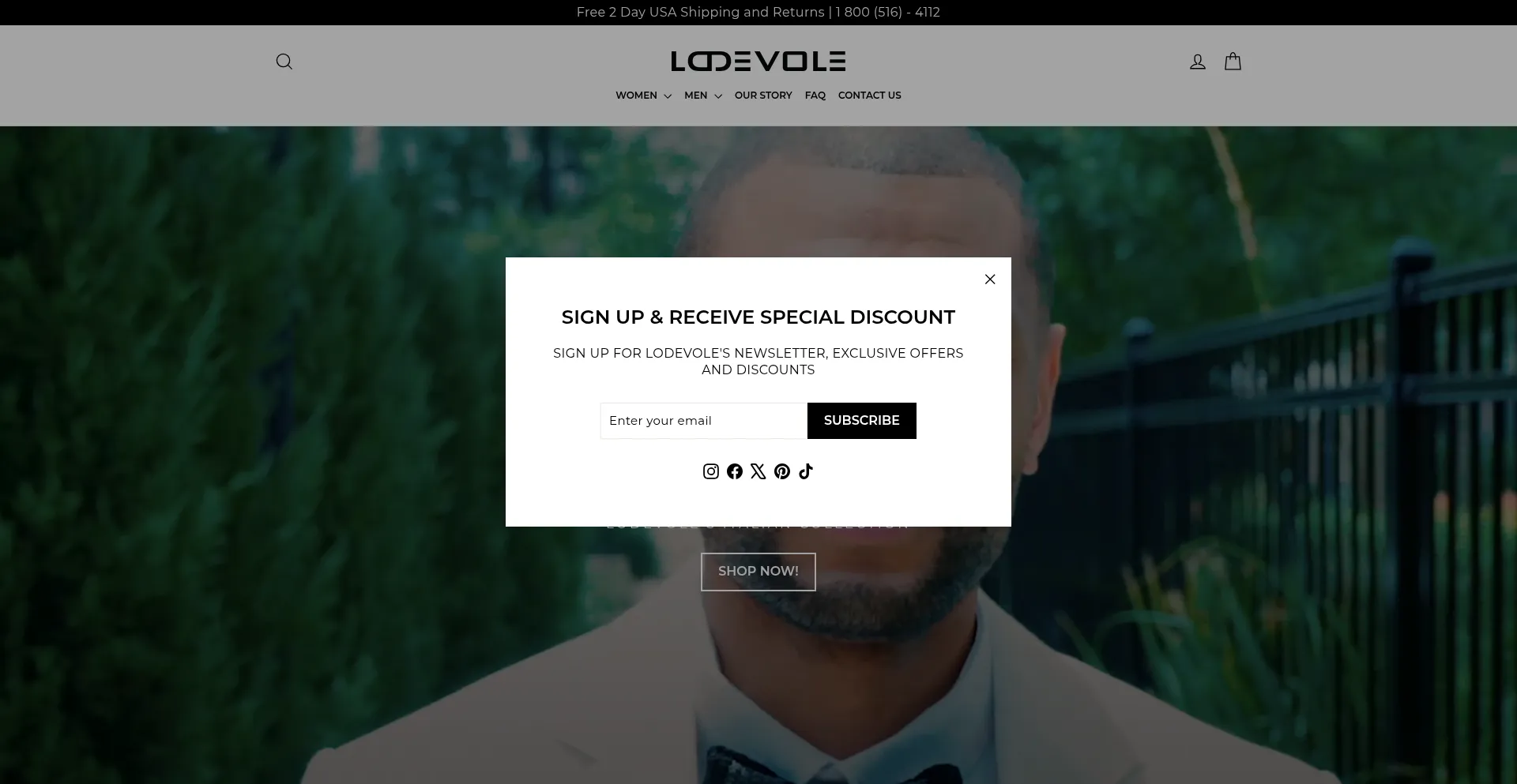 Website screenshot of Lodevole.co.uk