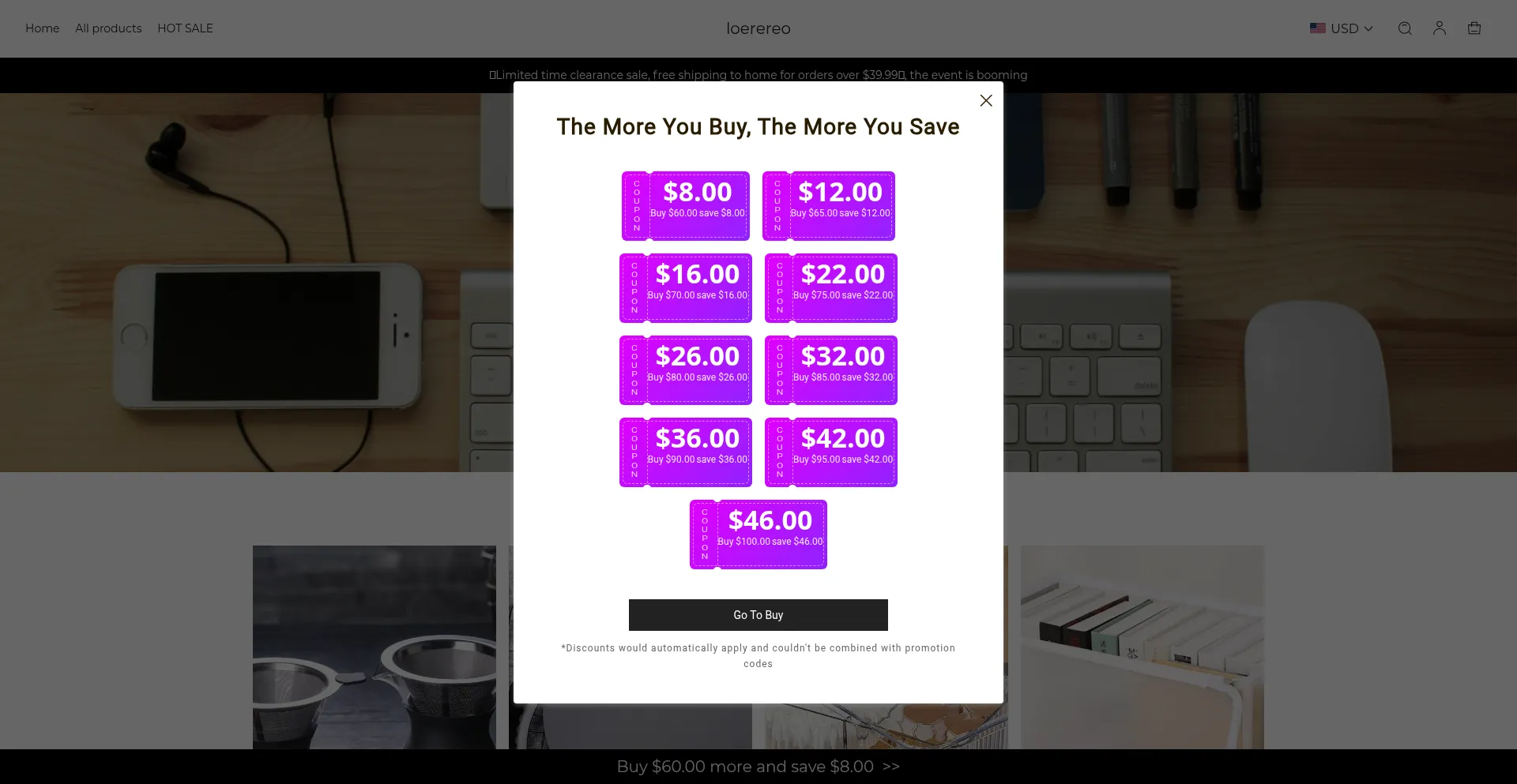 Website screenshot of Loerereo.com