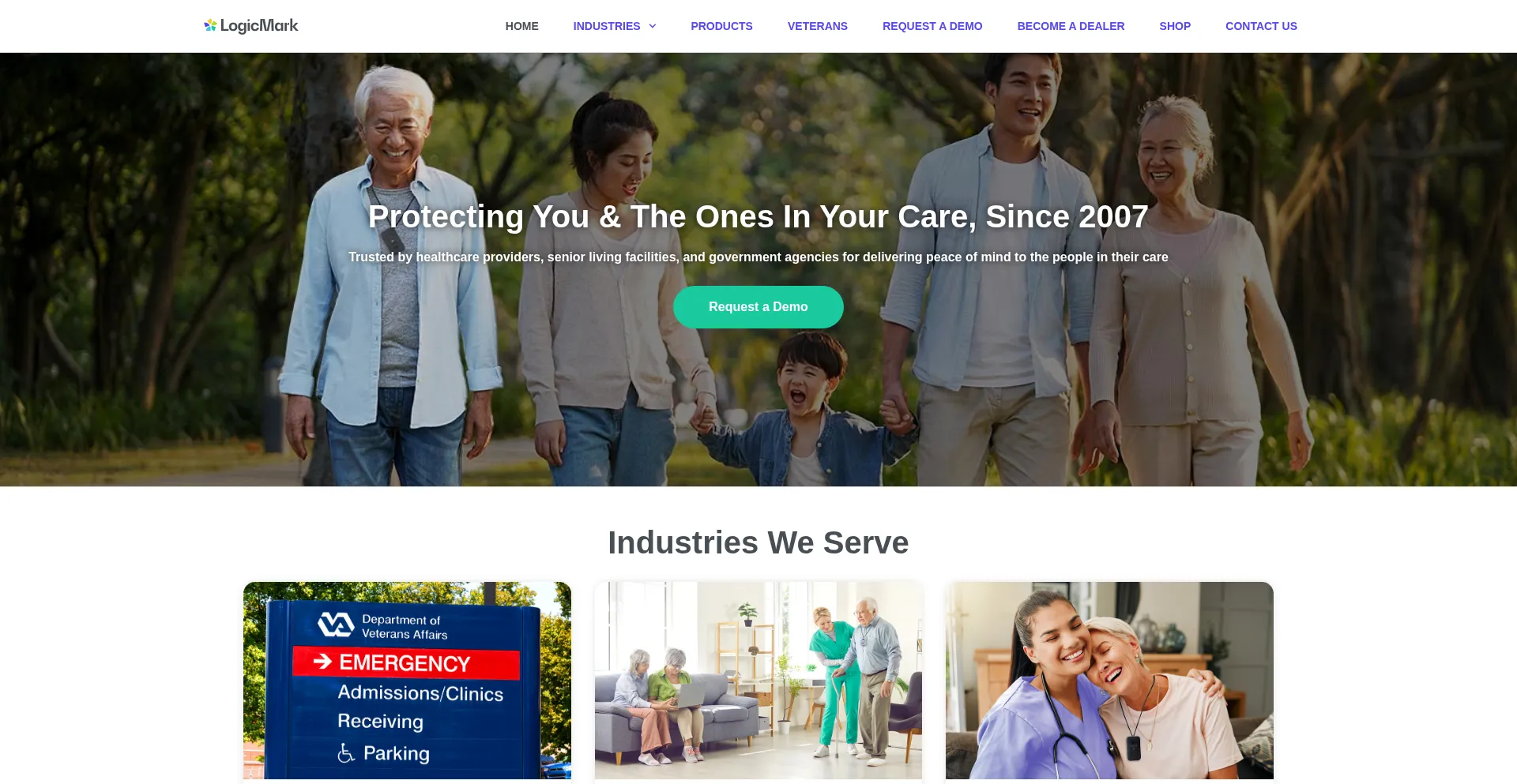 Website screenshot of Logicmark.com