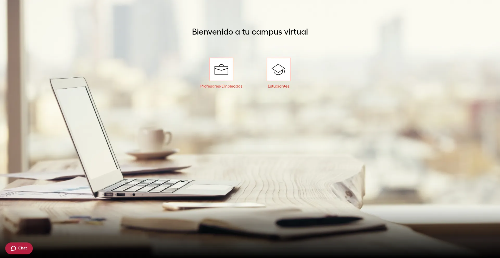 Website screenshot of Login.lti.universidadeuropea.es