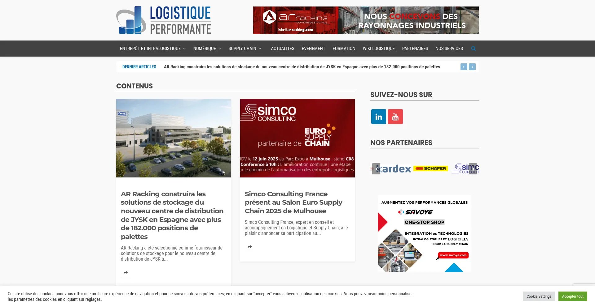 Website screenshot of Logistiqueperformante.fr